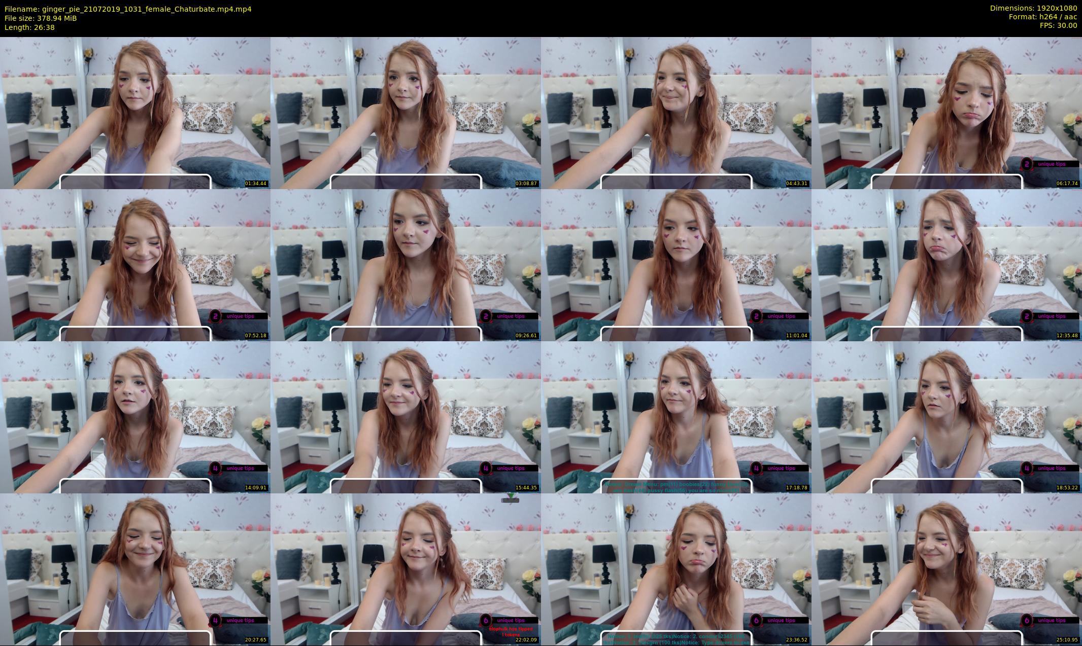 ginger_pie — 27 minute Chaturbate female cam show recording, 1080p, Jul 21, 2019