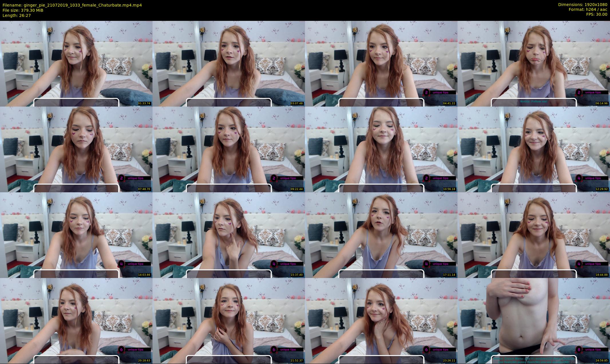 ginger_pie — 27 minute Chaturbate female cam show recording, 1080p, Jul 21, 2019