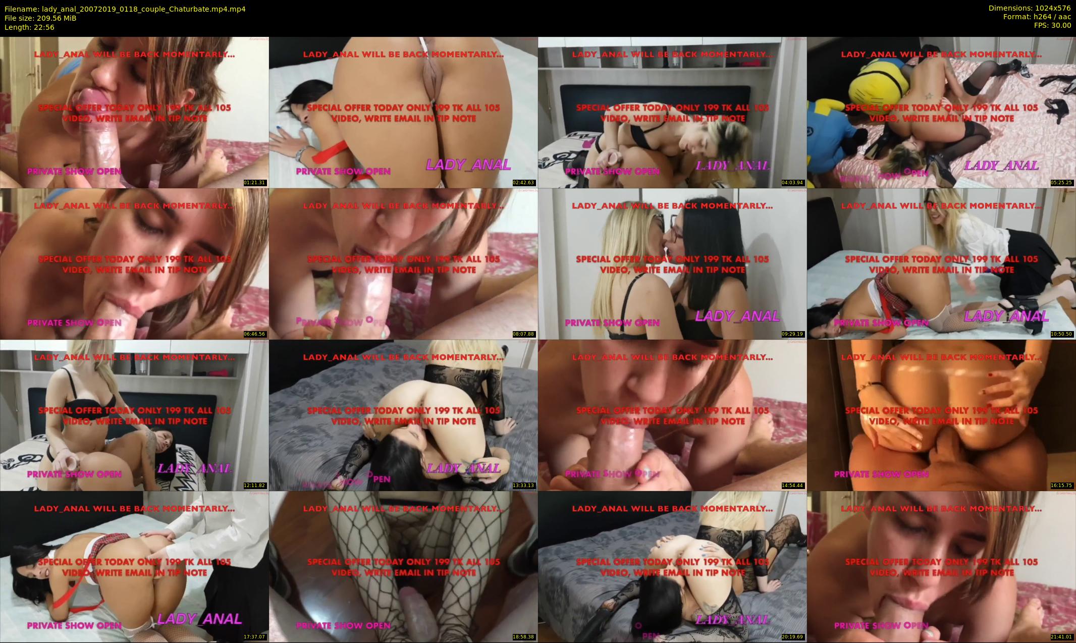 lady_anal — 23 minute Chaturbate female cam show recording, 480p, Jul 20, 2019