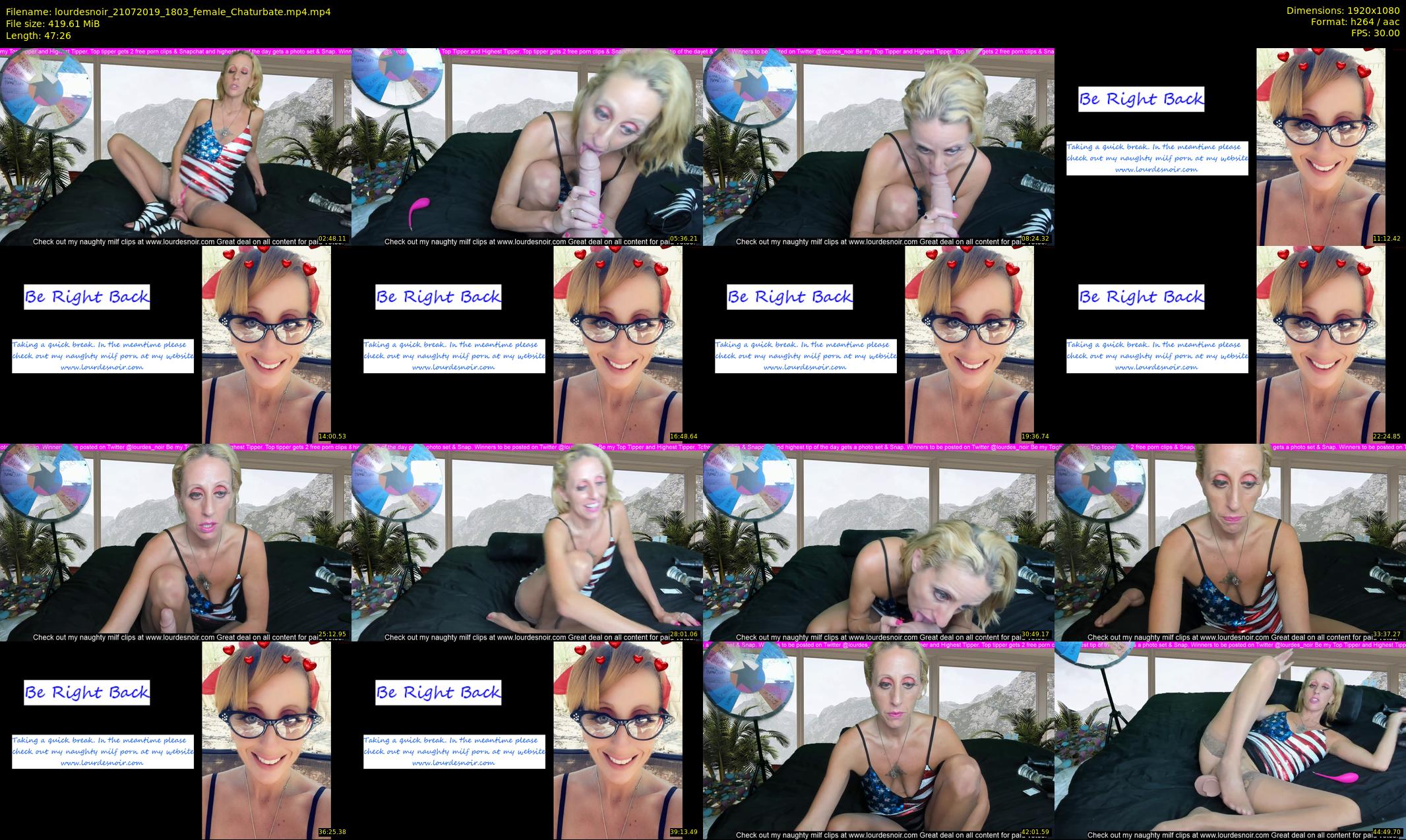 lourdesnoir — 48 minute Chaturbate female cam show recording, 1080p, Jul 21, 2019