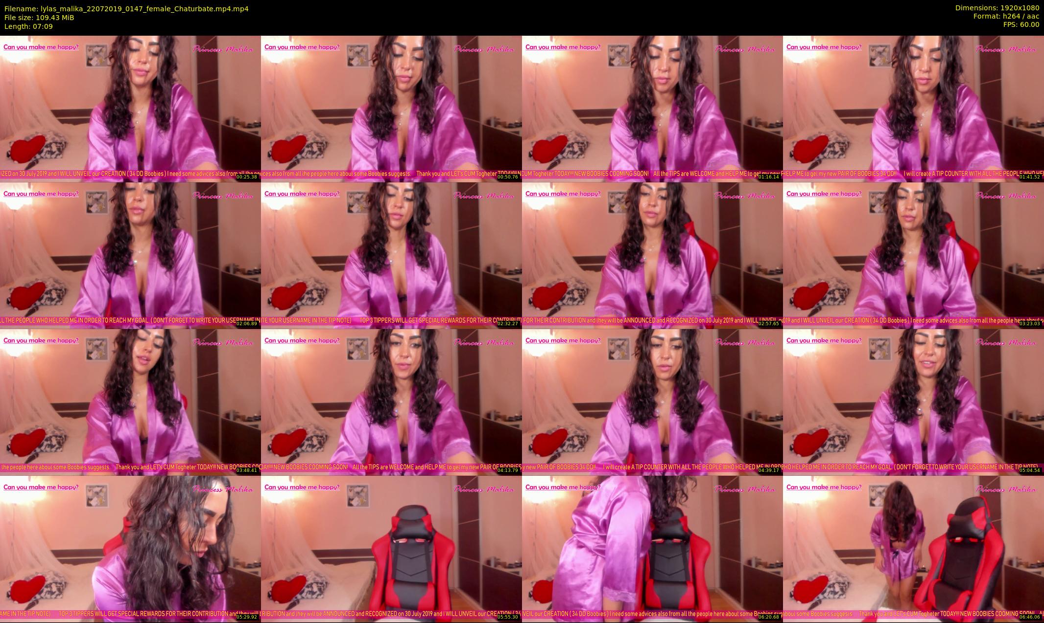 lylas_malika — 8 minute Chaturbate female cam show recording, 1080p, Jul 22, 2019