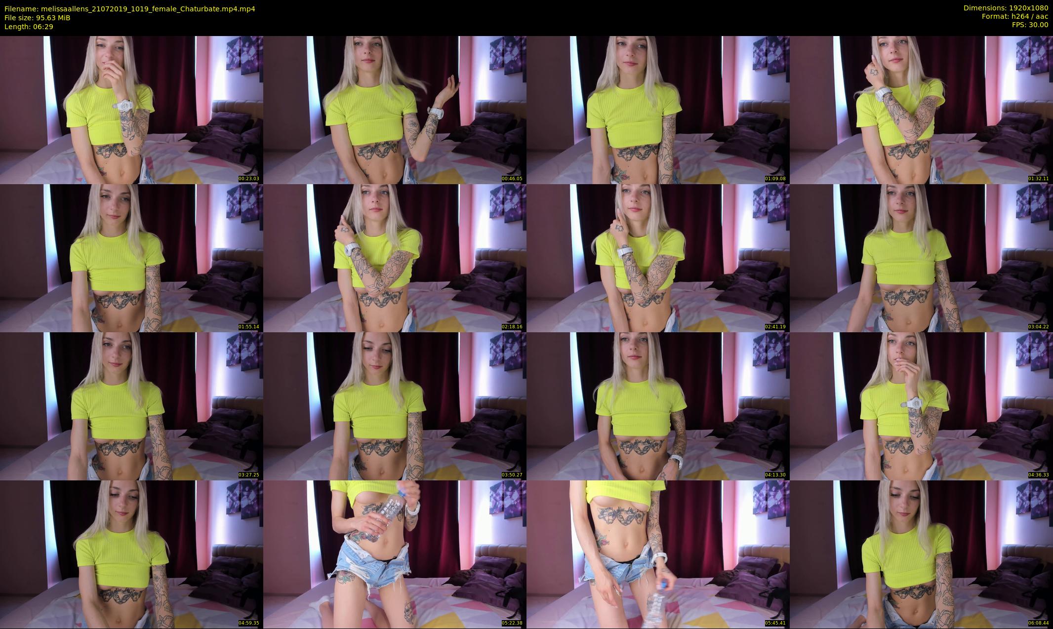 melissaallens — 7 minute Chaturbate female cam show recording, 1080p, Jul 21, 2019