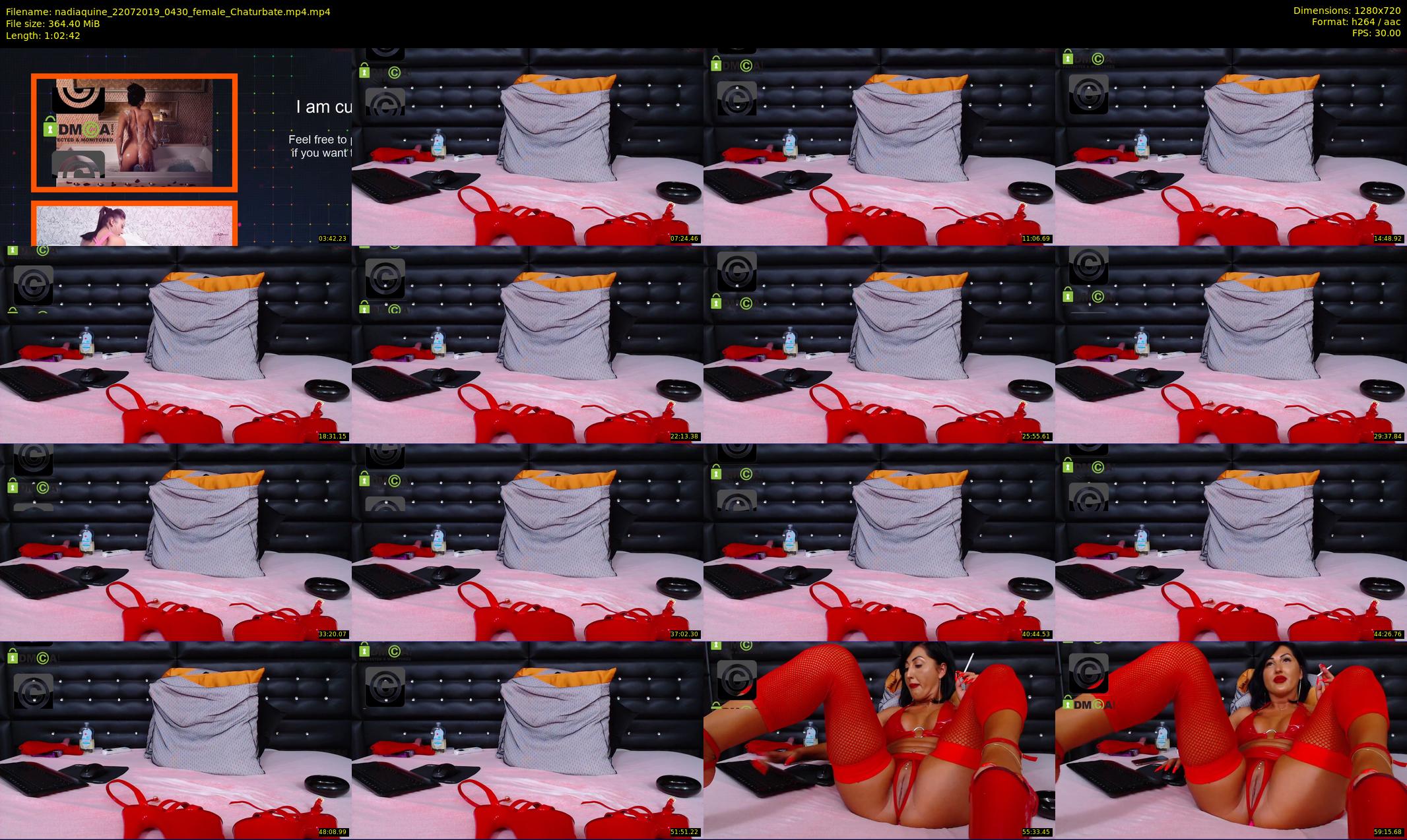 nadiaquine — 63 minute Chaturbate female cam show recording, 720p, Jul 22, 2019