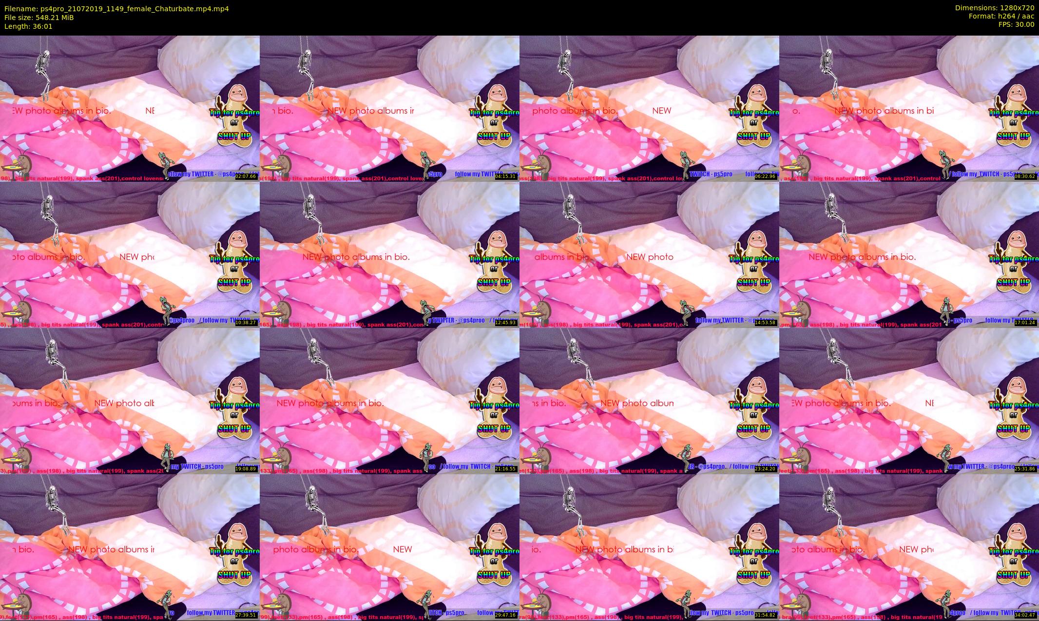 ps4pro — 37 minute Chaturbate female cam show recording, 720p, Jul 21, 2019