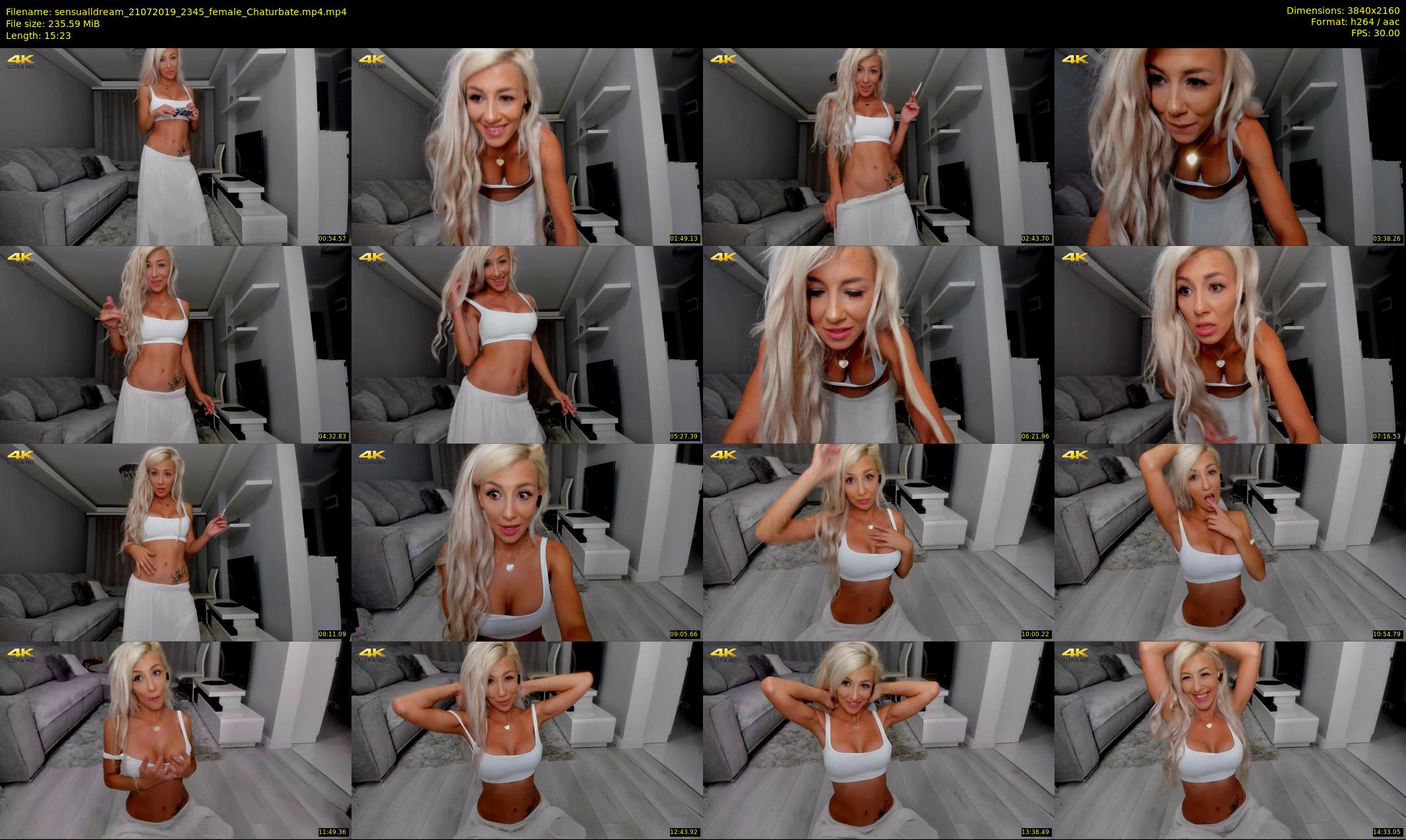 sensualldream — 16 minute Chaturbate female cam show recording, 4K, Jul 21, 2019