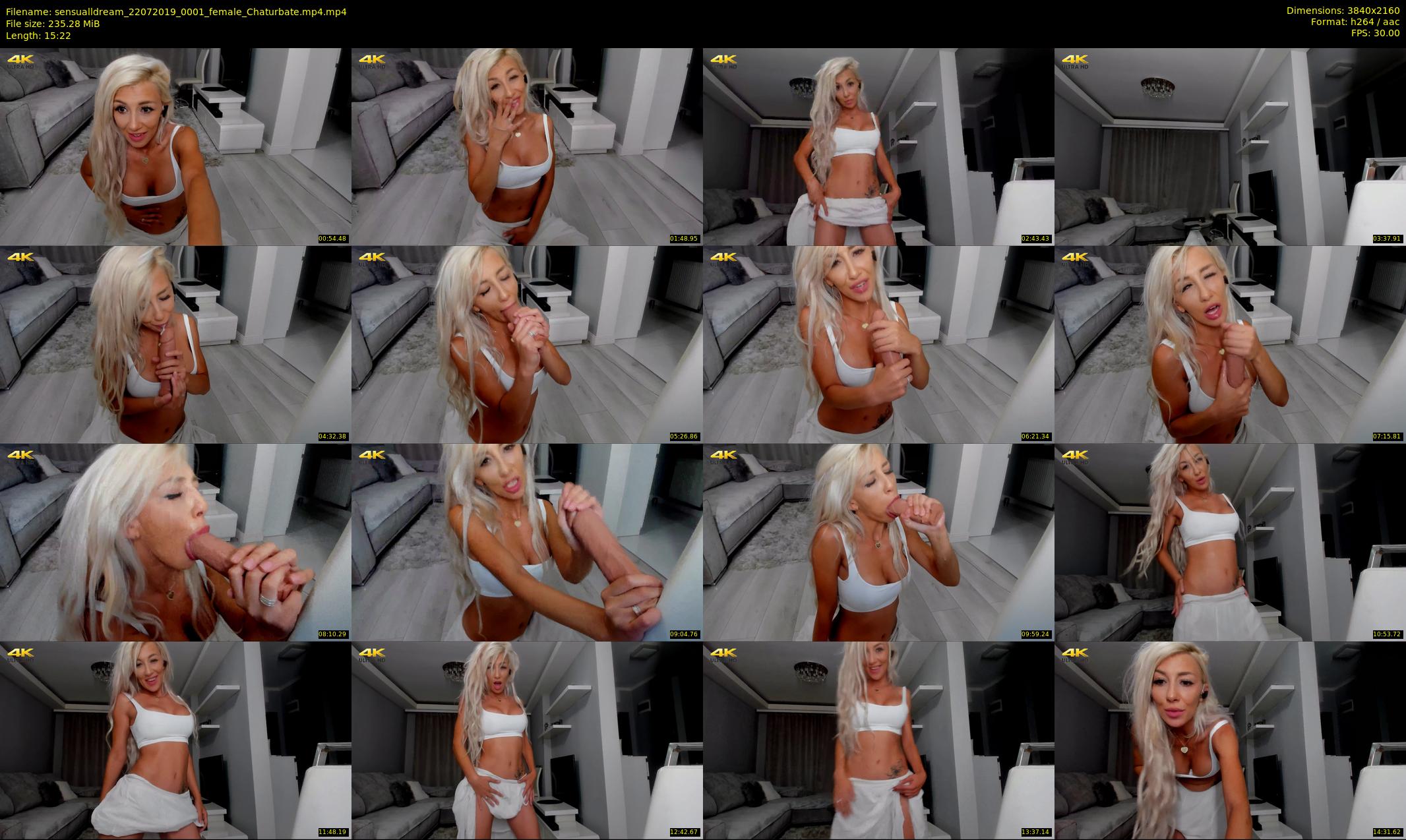 sensualldream — 16 minute Chaturbate female cam show recording, 4K, Jul 22, 2019