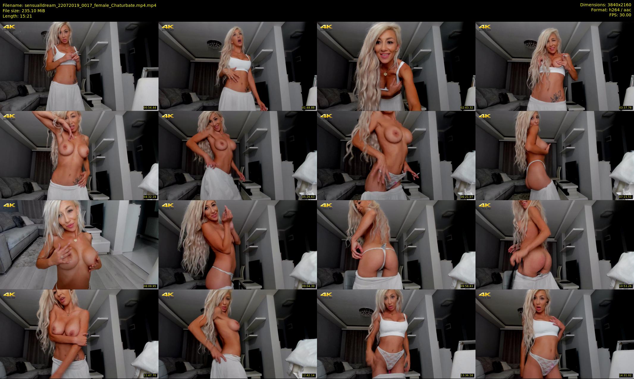 sensualldream — 16 minute Chaturbate female cam show recording, 4K, Jul 22, 2019