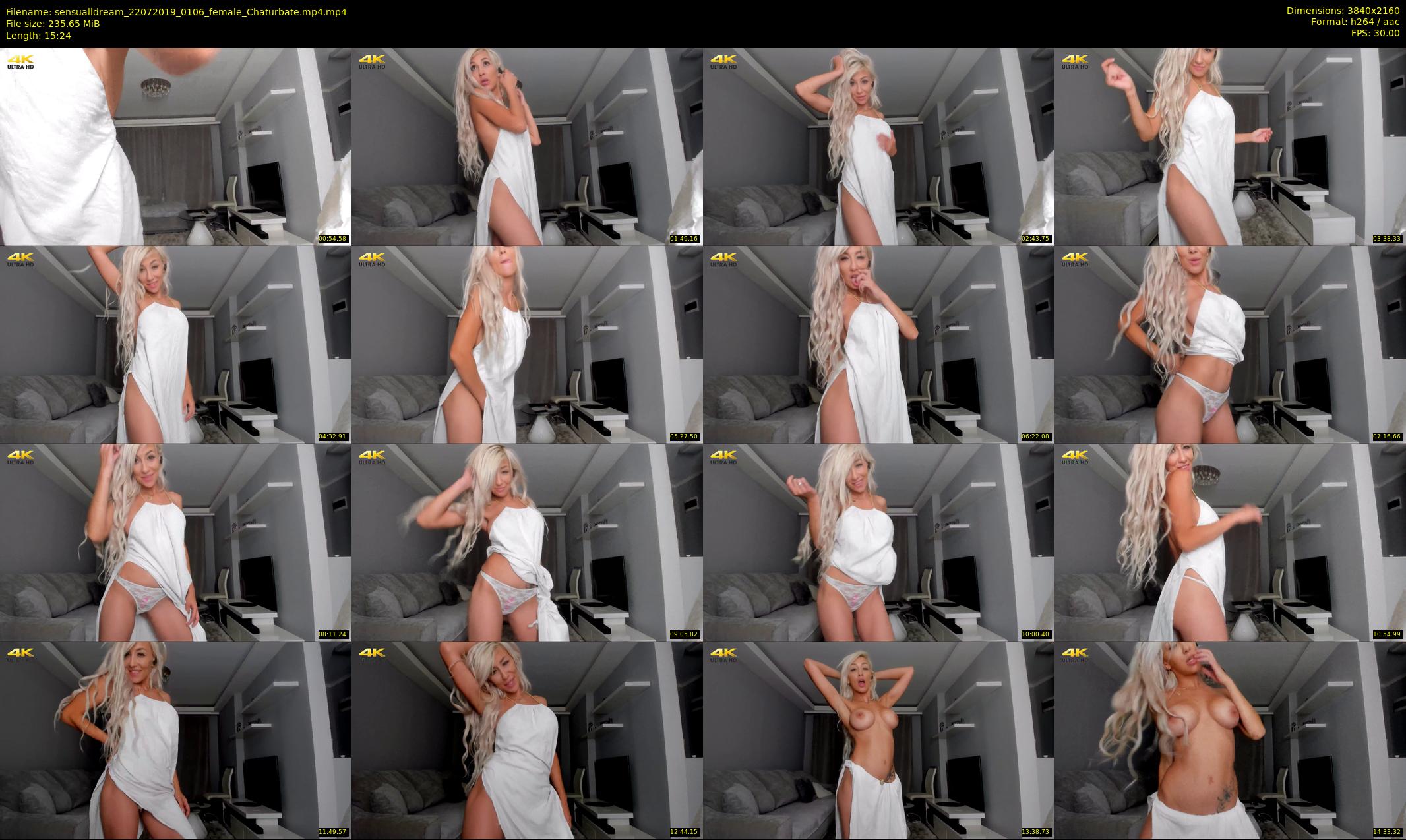 sensualldream — 16 minute Chaturbate female cam show recording, 4K, Jul 22, 2019