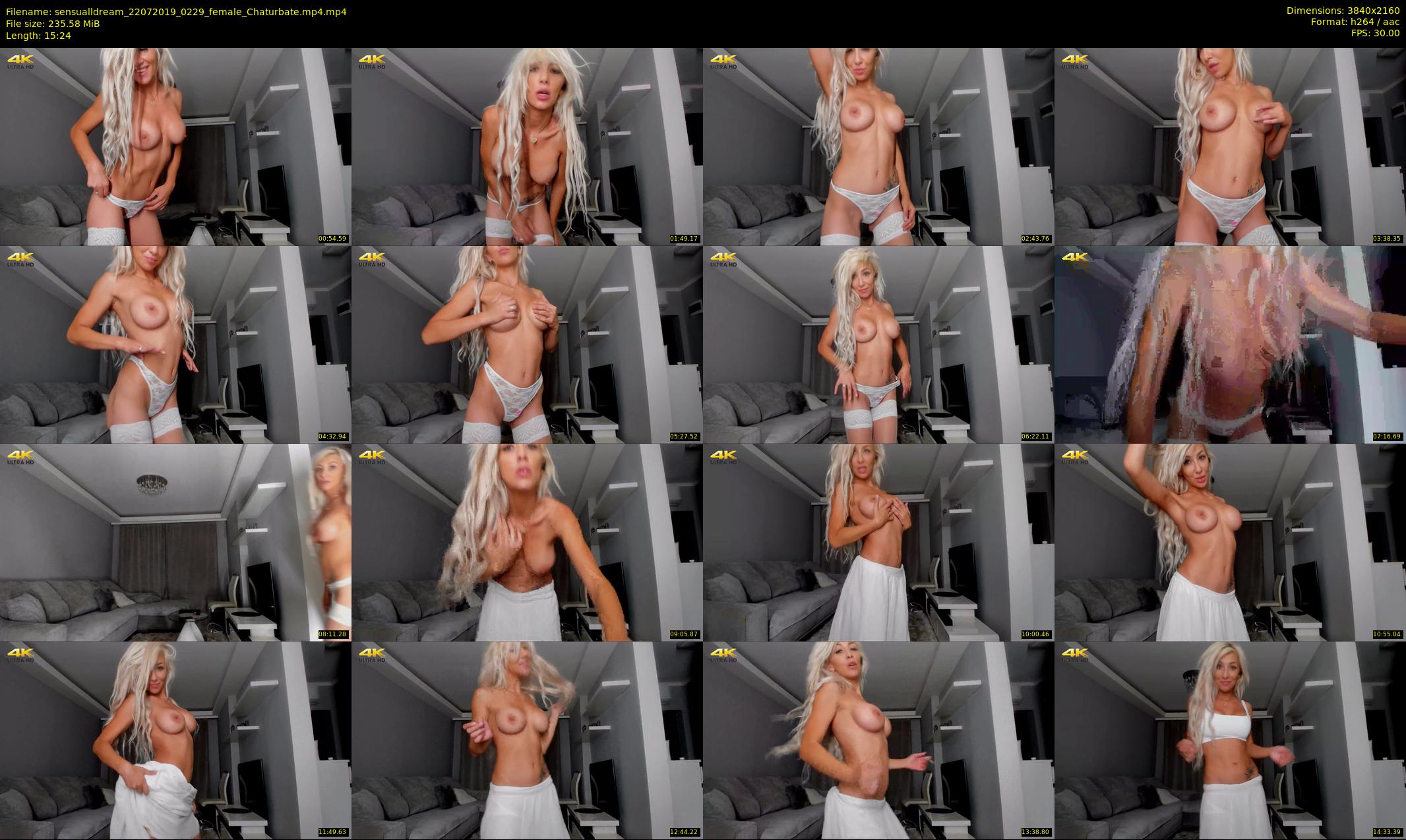 sensualldream — 16 minute Chaturbate female cam show recording, 4K, Jul 22, 2019