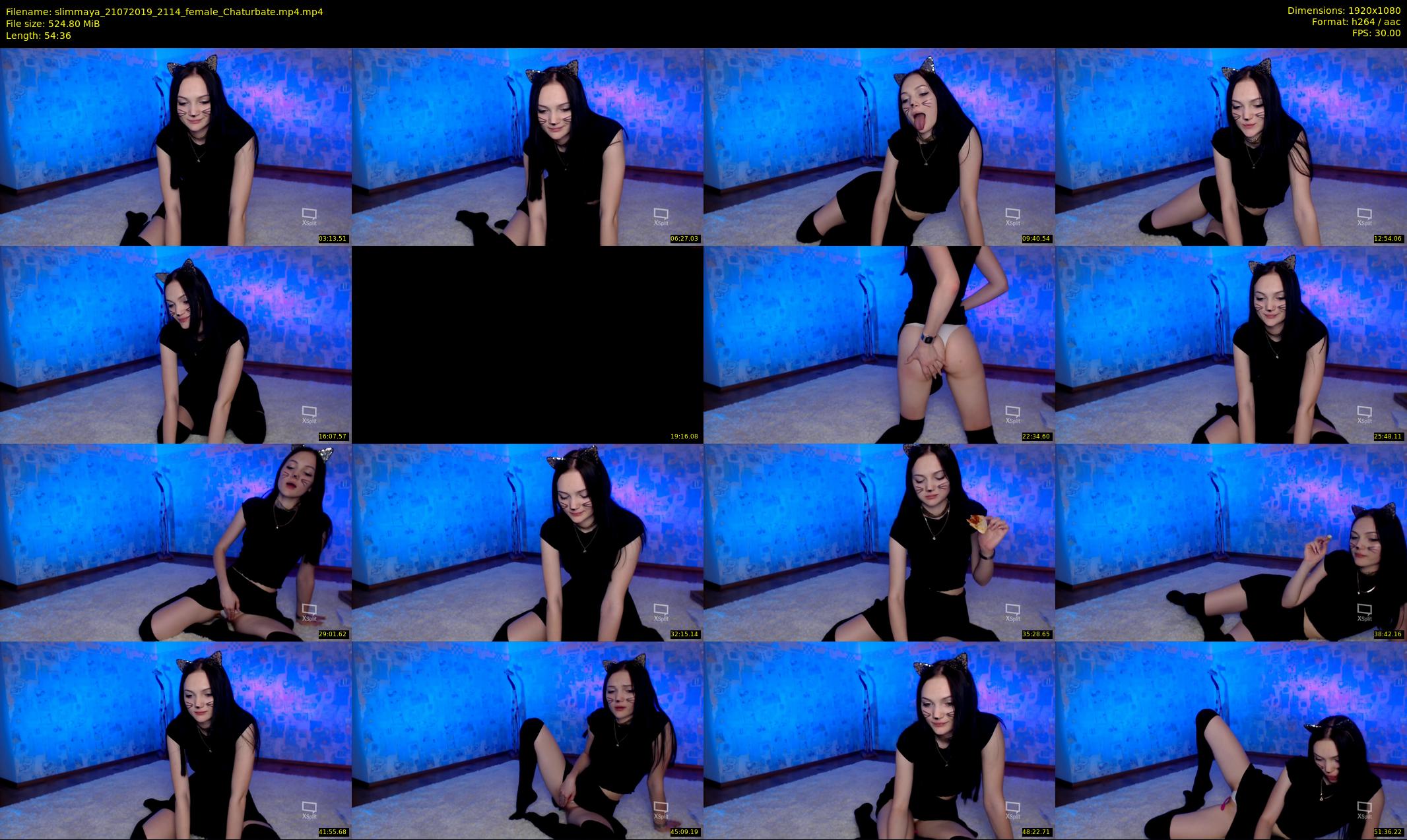 slimmaya — 55 minute Chaturbate female cam show recording, 1080p, Jul 21, 2019