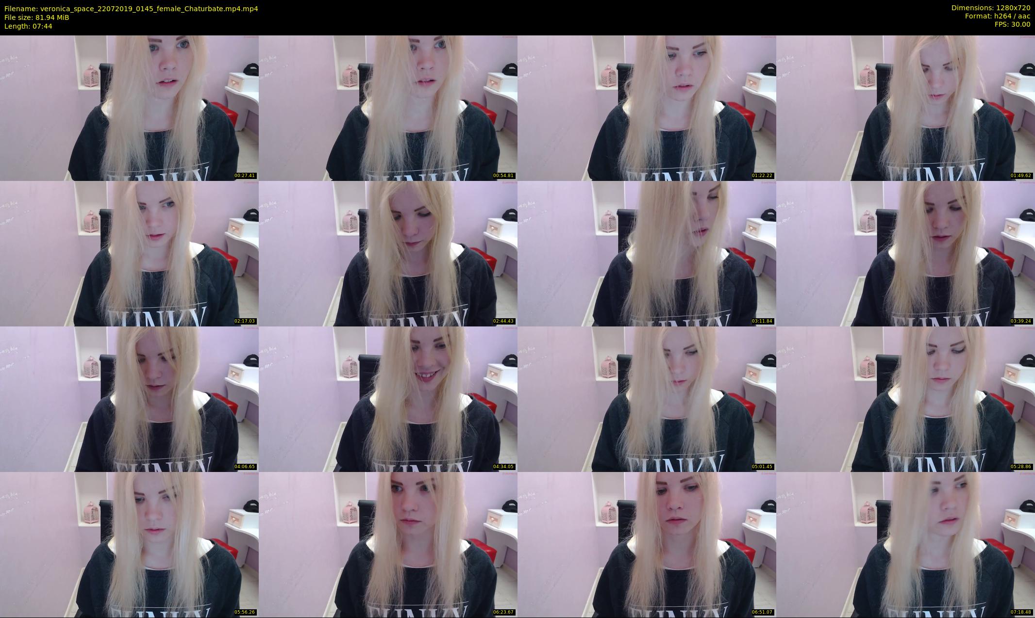 veronica_space — 8 minute Chaturbate female cam show recording, 720p, Jul 22, 2019