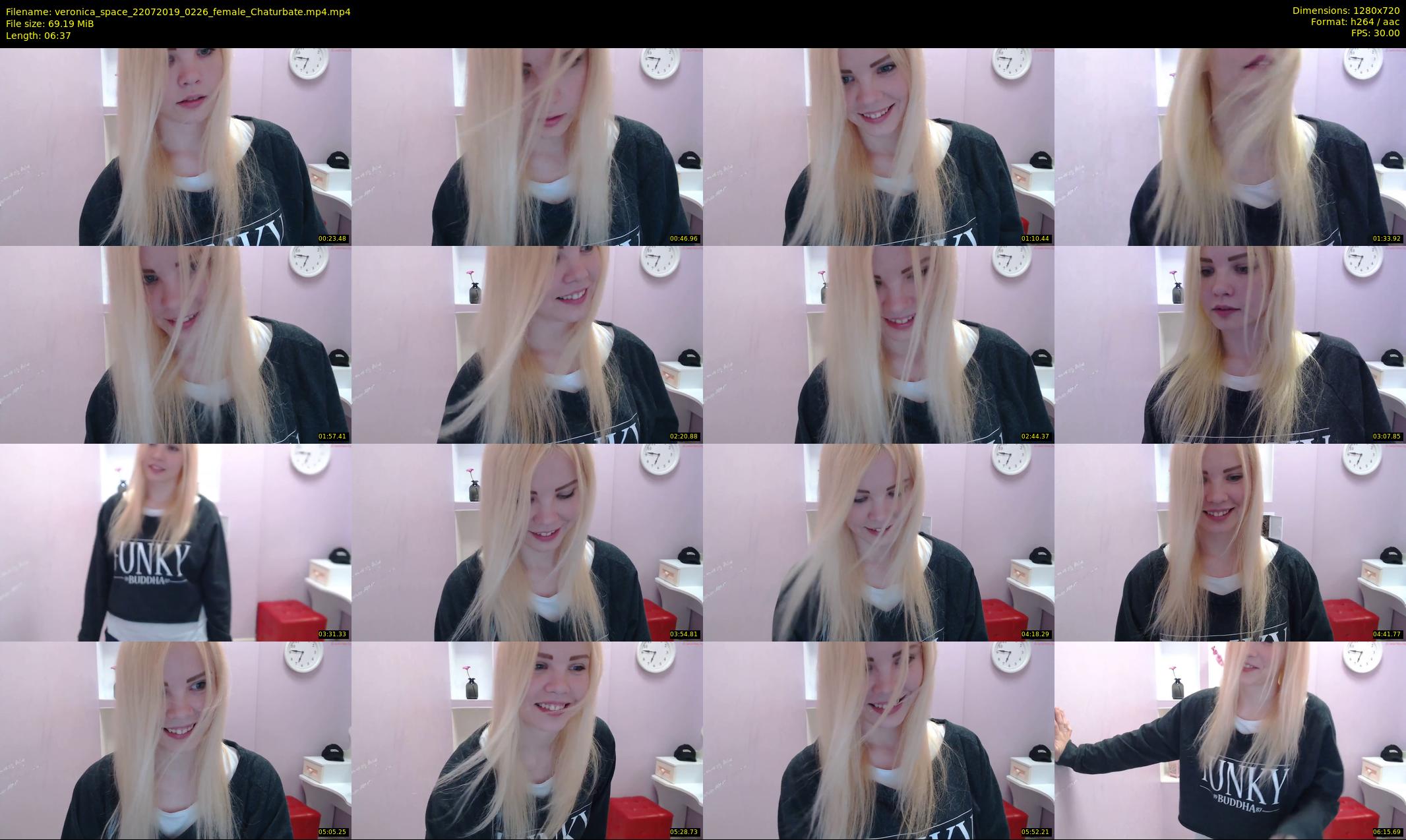 veronica_space — 7 minute Chaturbate female cam show recording, 720p, Jul 22, 2019