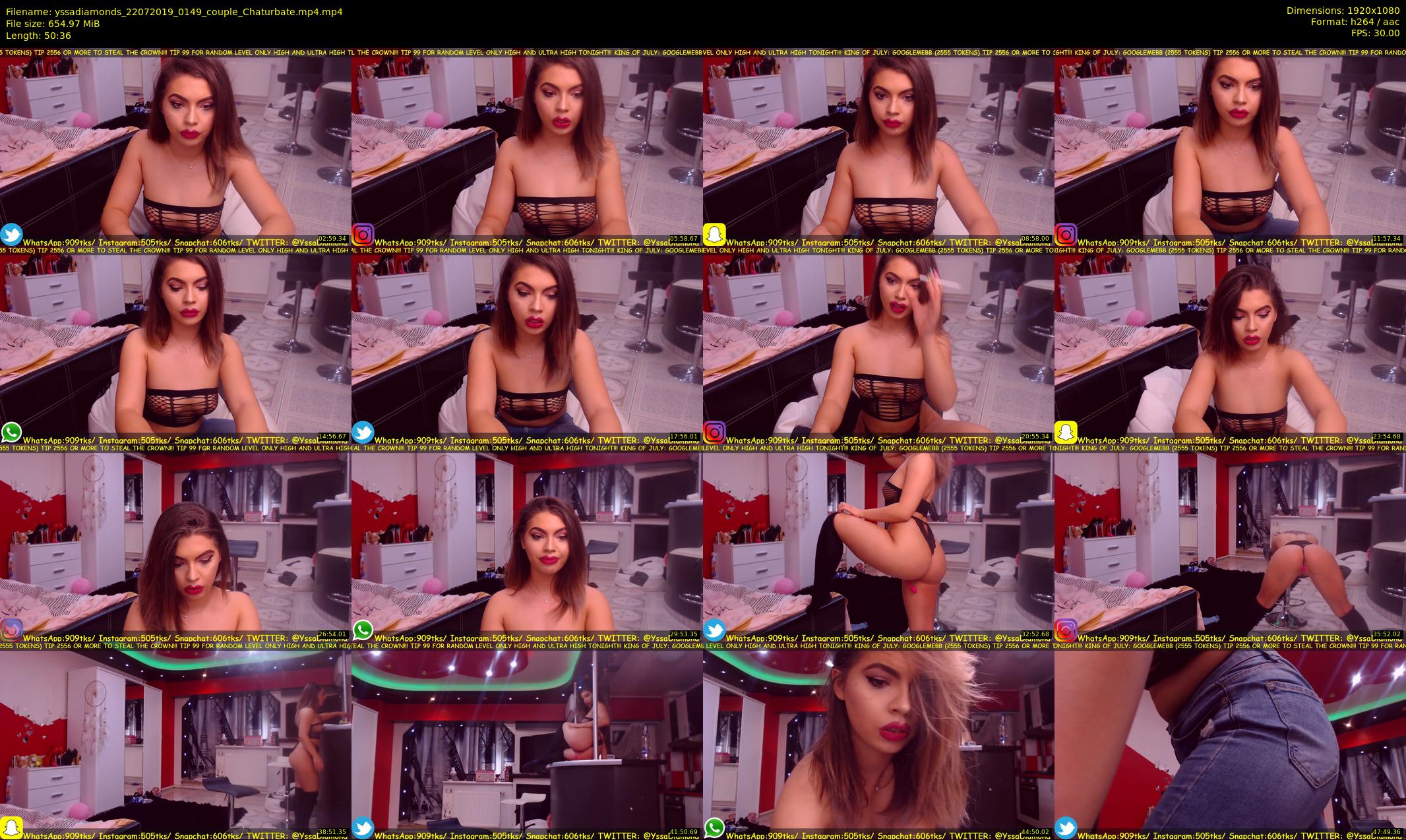 yssadiamonds — 51 minute Chaturbate female cam show recording, 1080p, Jul 22, 2019