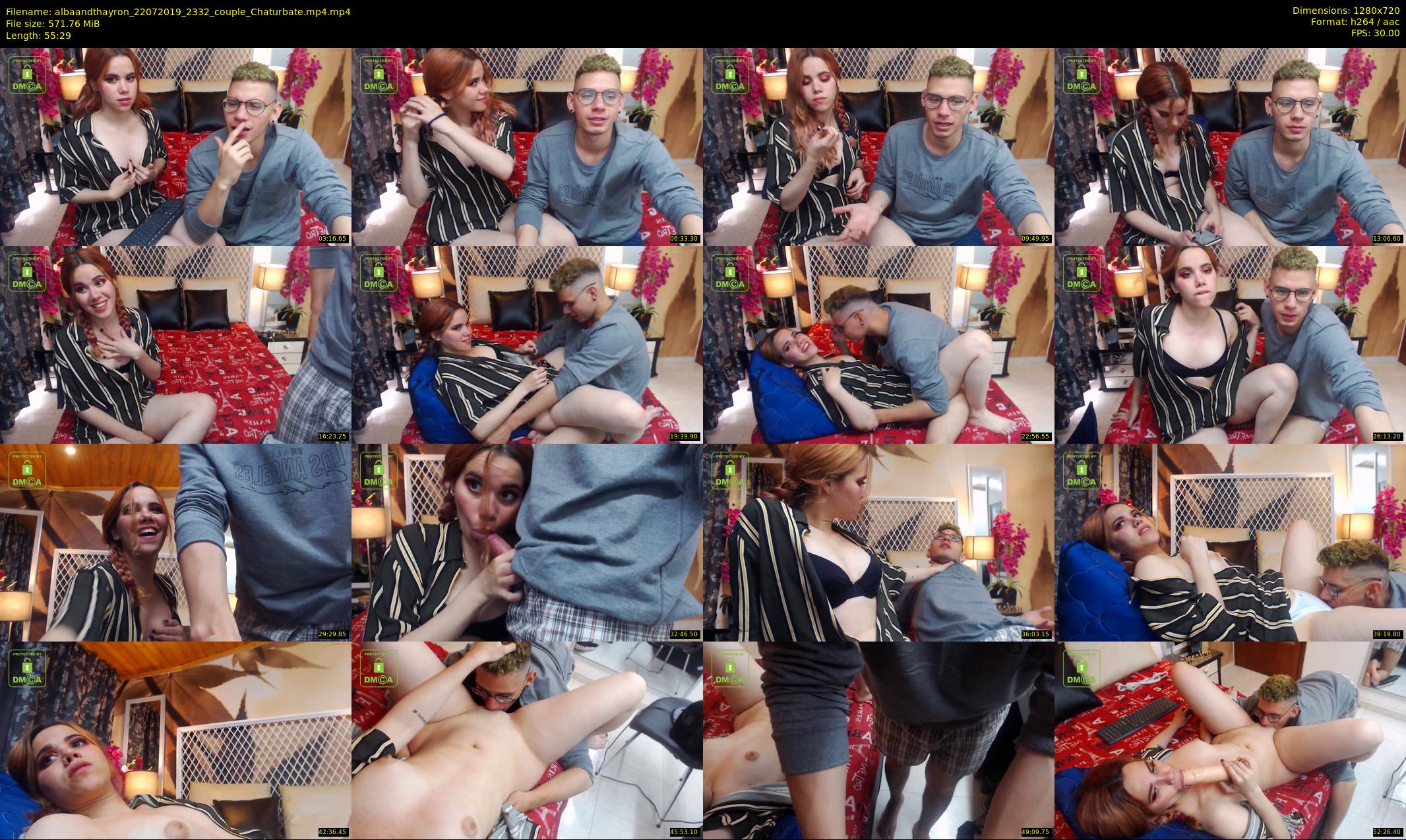 albaandthayron — 56 minute Chaturbate couple cam show recording, 720p, Jul 22, 2019