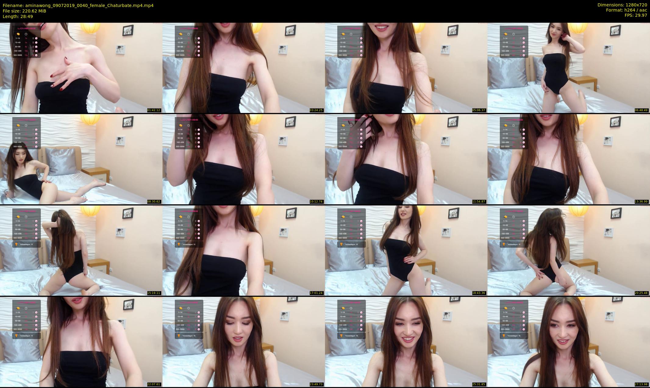 aminawong — 29 minute Chaturbate female cam show recording, 720p, Jul 9, 2019