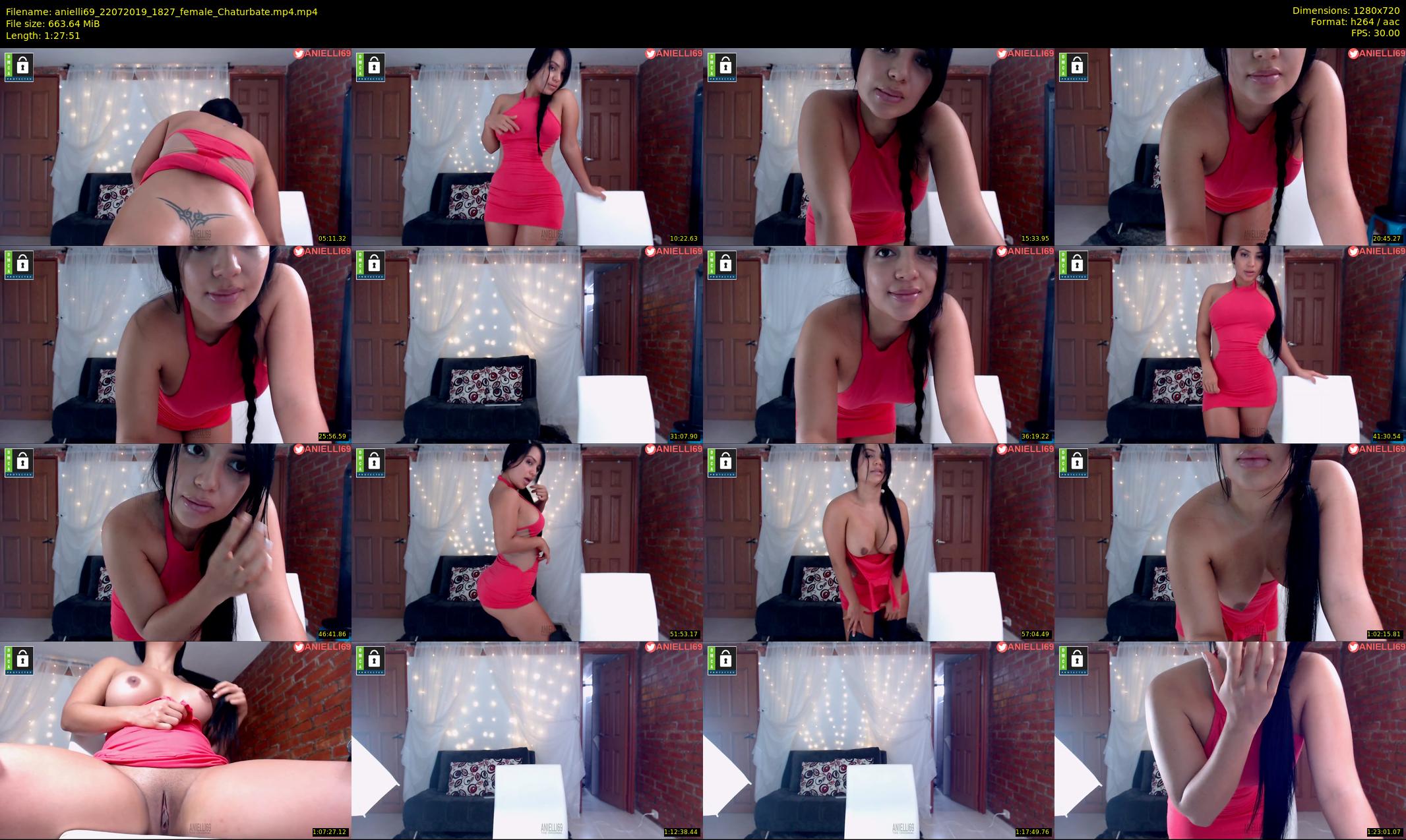 anielli69 — 88 minute Chaturbate female cam show recording, 720p, Jul 22, 2019