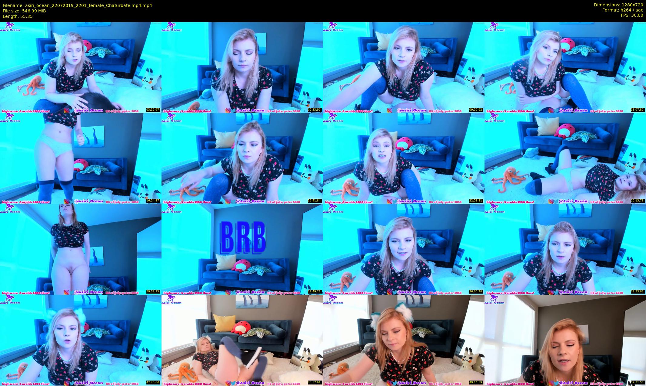 asiri_ocean — 56 minute Chaturbate female cam show recording, 720p, Jul 22, 2019