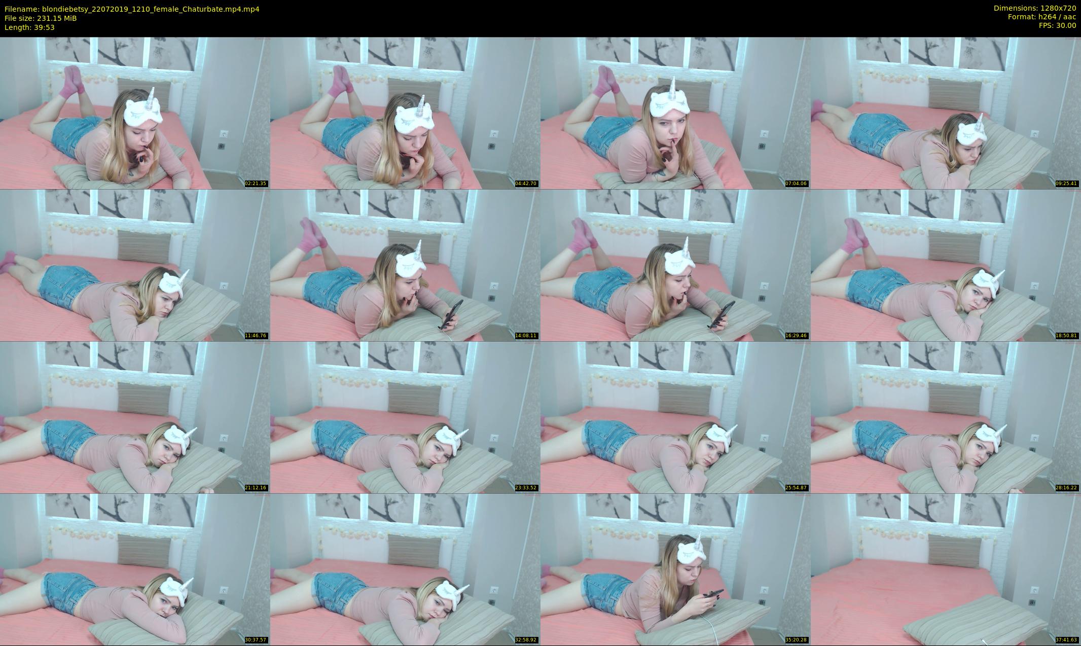 blondiebetsy — 40 minute Chaturbate female cam show recording, 720p, Jul 22, 2019