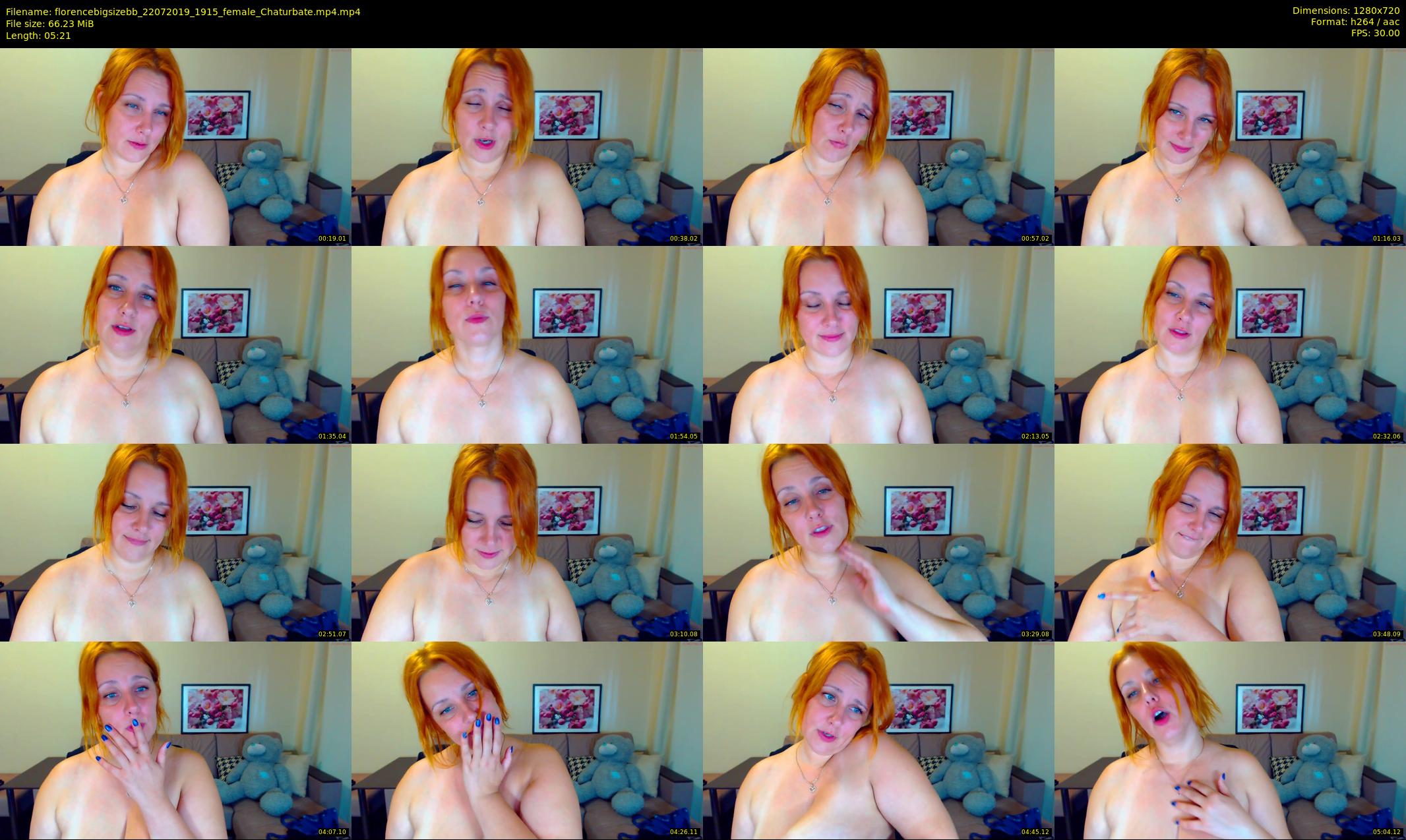 florencebigsizebb — 6 minute Chaturbate female cam show recording, 720p, Jul 22, 2019