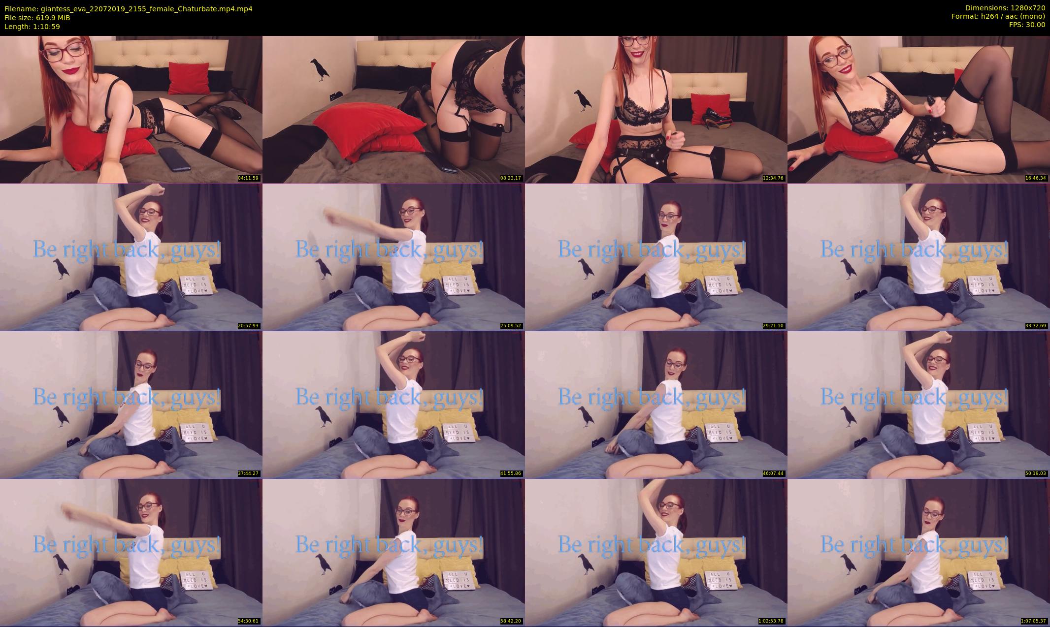 giantess_eva — 71 minute Chaturbate female cam show recording, 720p, Jul 22, 2019