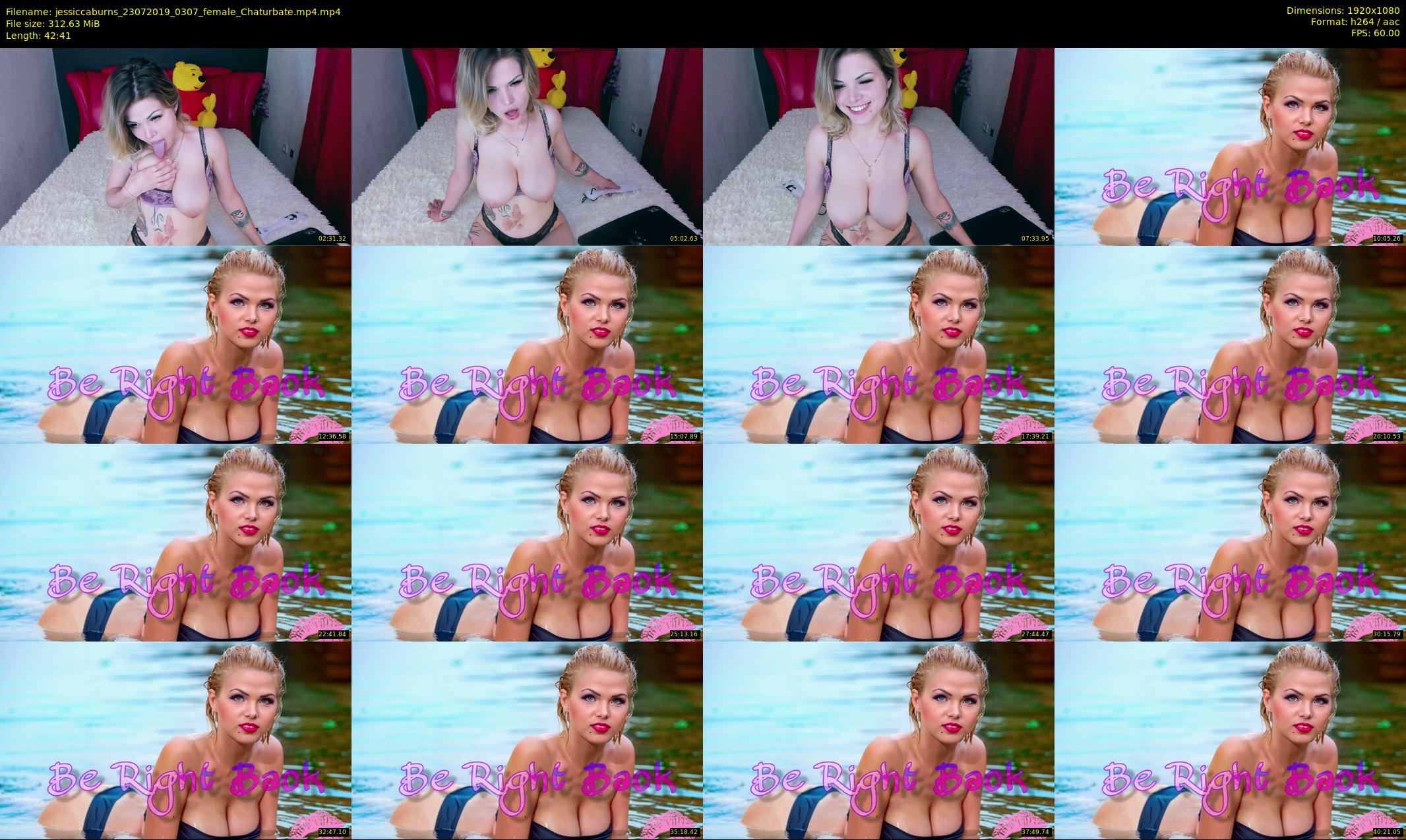jessiccaburns — 43 minute Chaturbate female cam show recording, 1080p, Jul 23, 2019