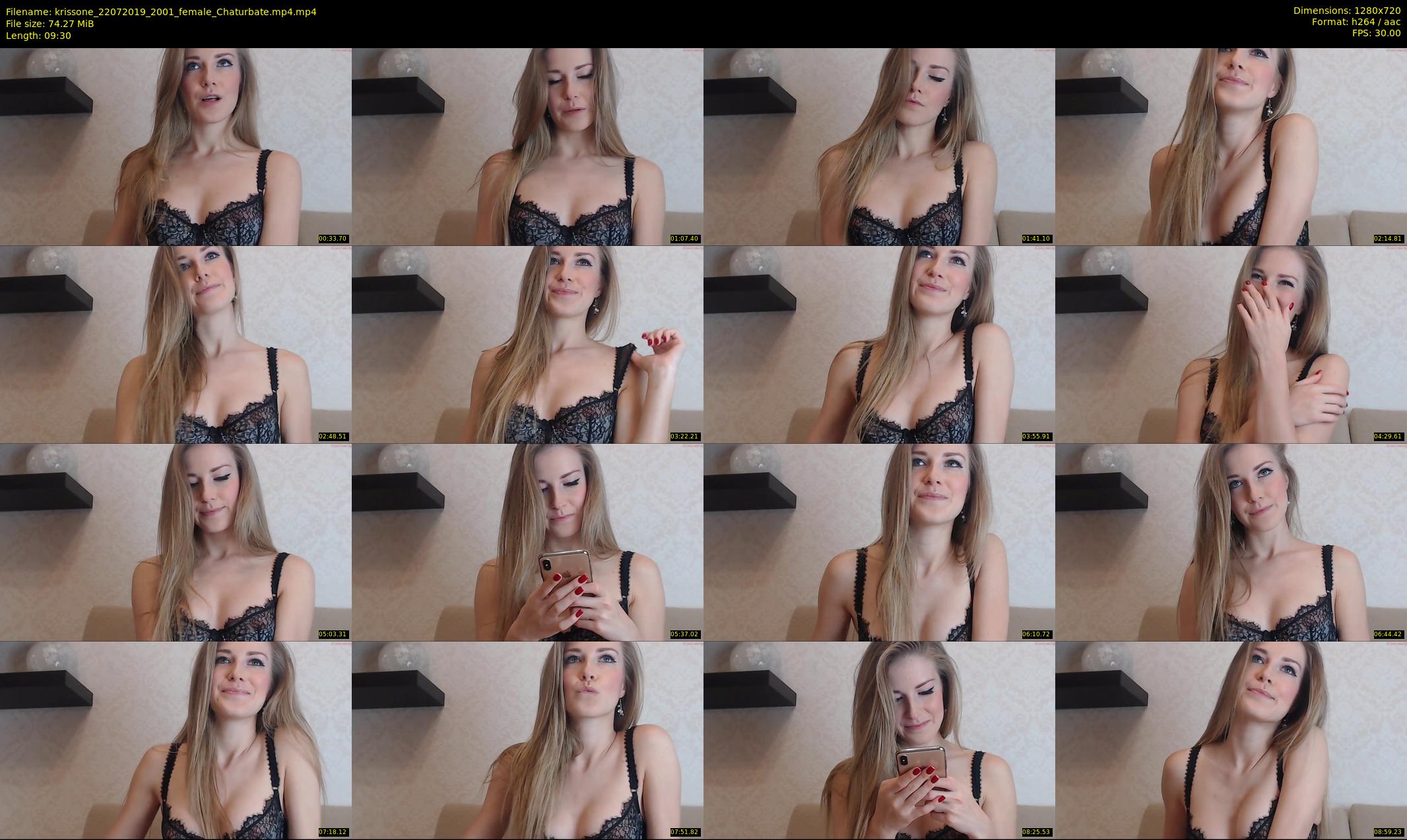 krissone — 10 minute Chaturbate female cam show recording, 720p, Jul 22, 2019