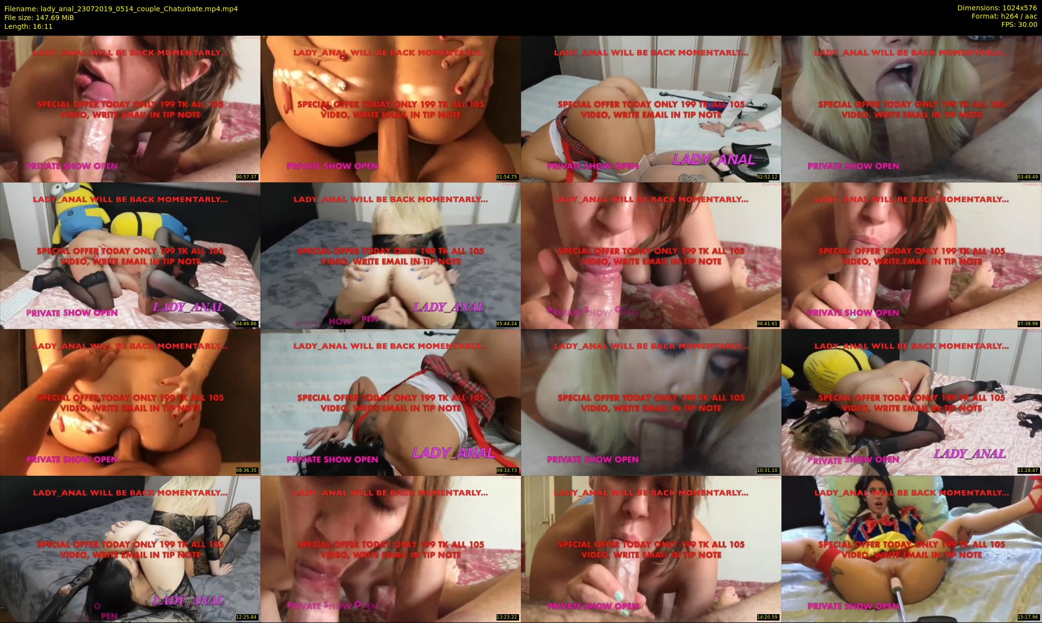 lady_anal — 17 minute Chaturbate female cam show recording, 480p, Jul 23, 2019