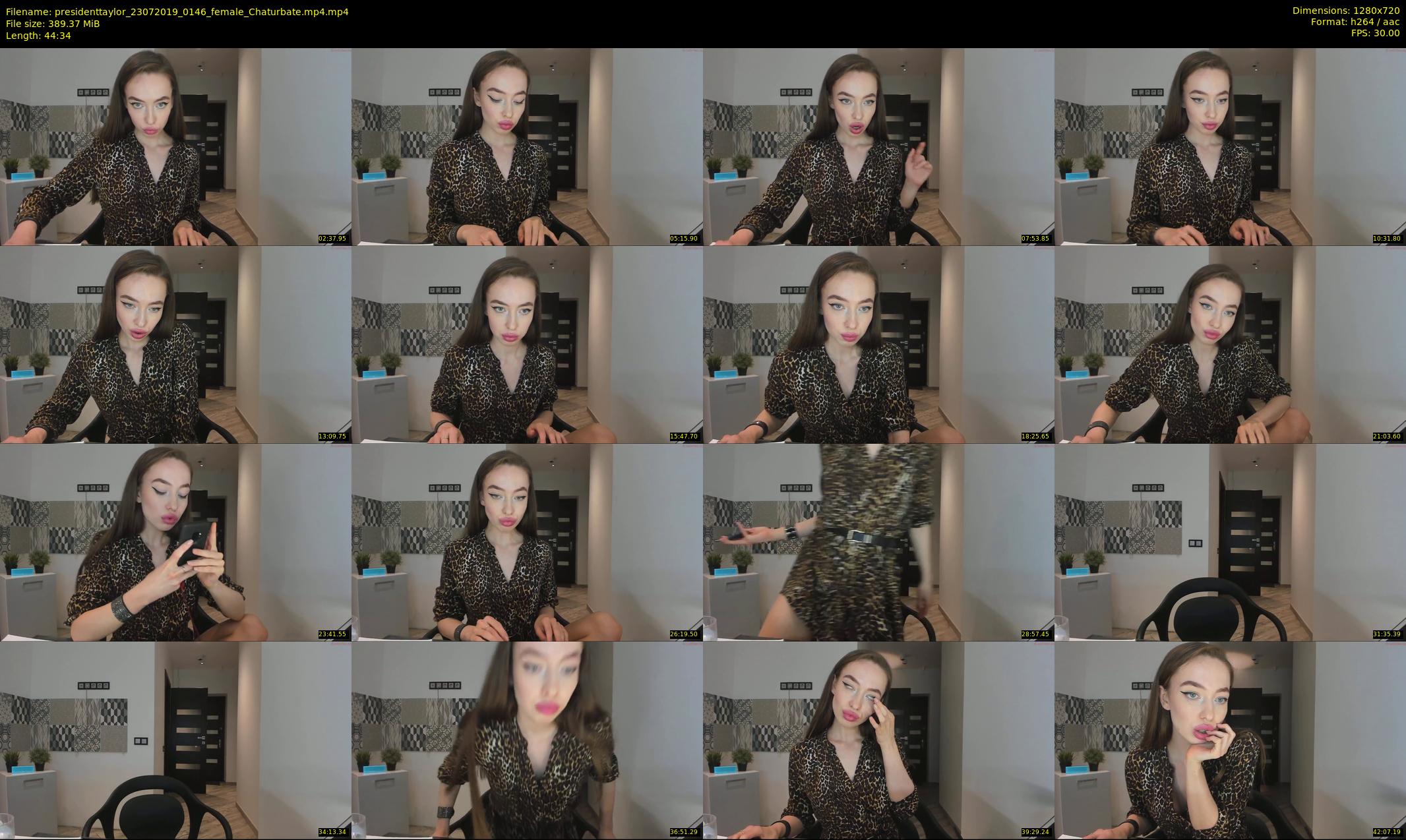 presidenttaylor — 45 minute Chaturbate female cam show recording, 720p, Jul 23, 2019