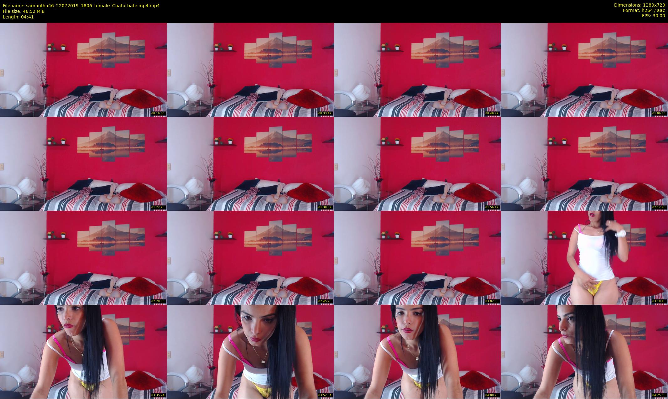 samantha46 — 5 minute Chaturbate female cam show recording, 720p, Jul 22, 2019