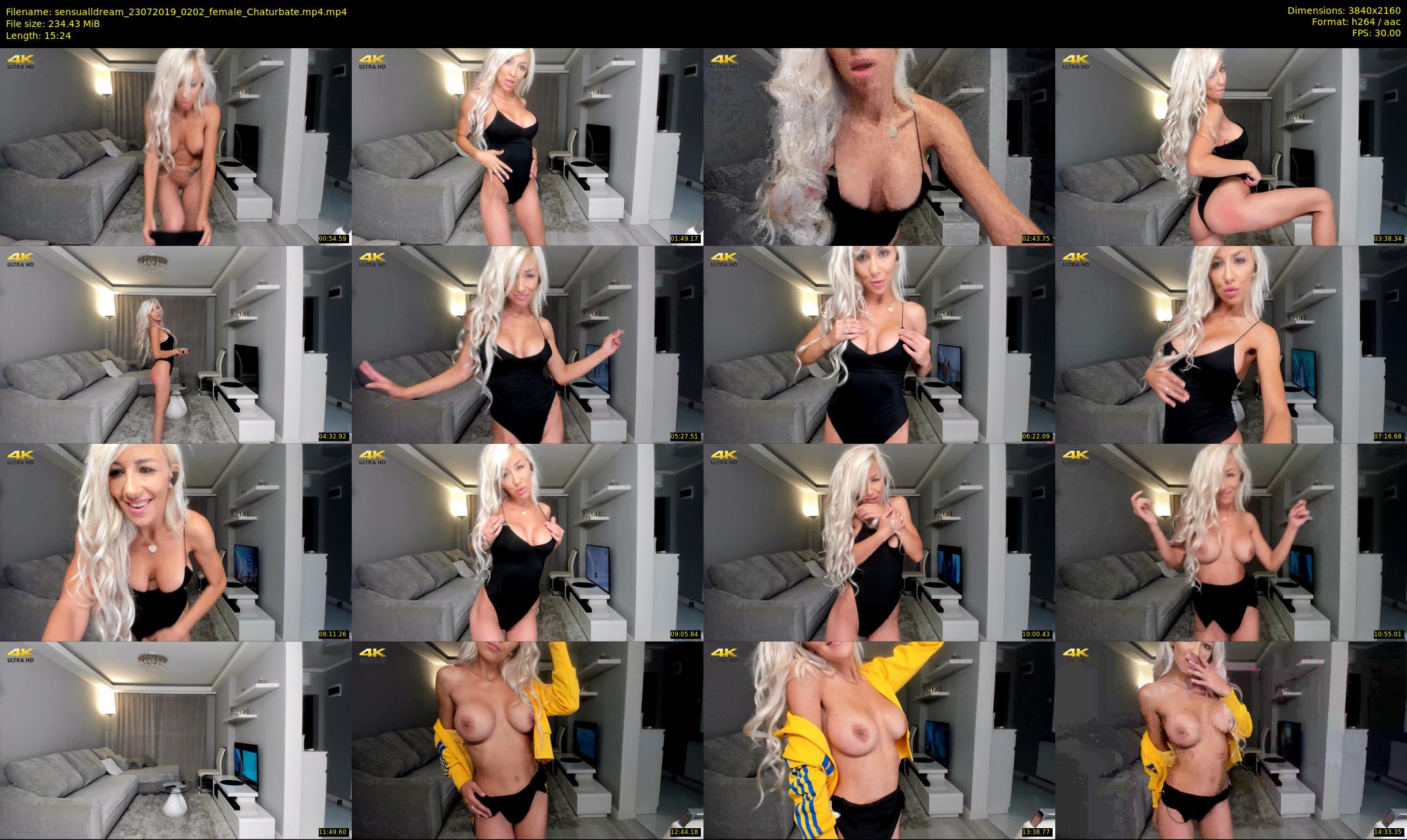 sensualldream — 16 minute Chaturbate female cam show recording, 4K, Jul 23, 2019