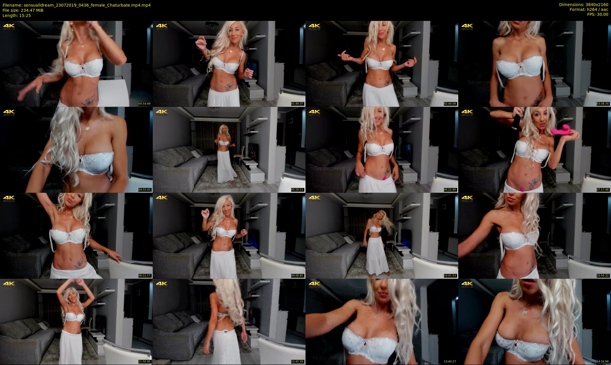 sensualldream — 16 minute Chaturbate female cam show recording, 4K, Jul 23, 2019