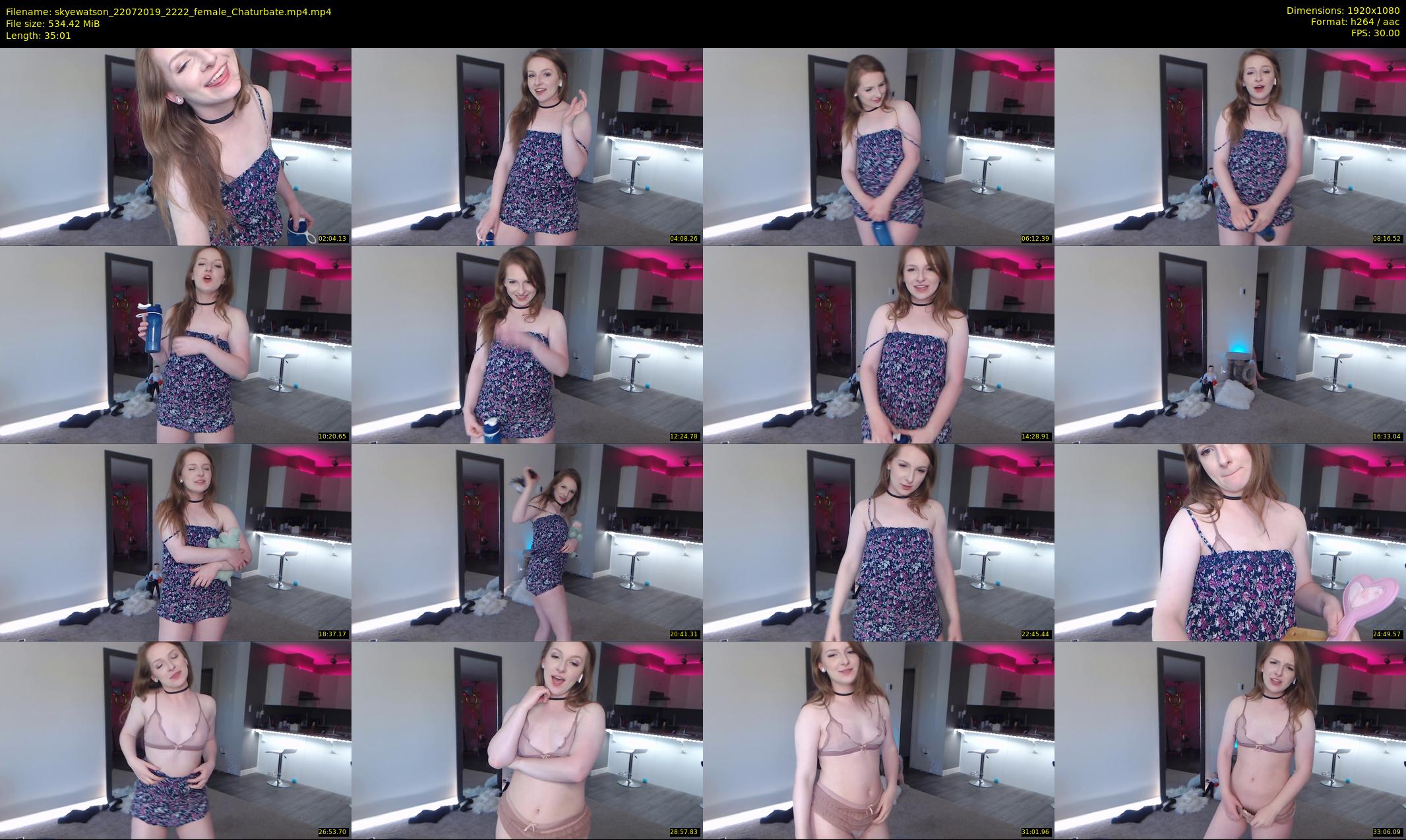 skyewatson — 36 minute Chaturbate female cam show recording, 1080p, Jul 22, 2019