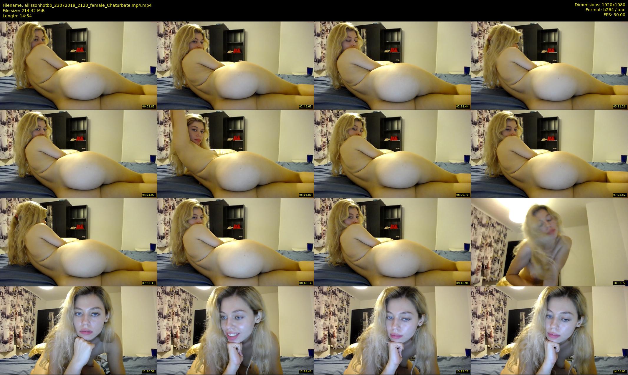 allissonhotbb — 15 minute Chaturbate female cam show recording, 1080p, Jul 23, 2019