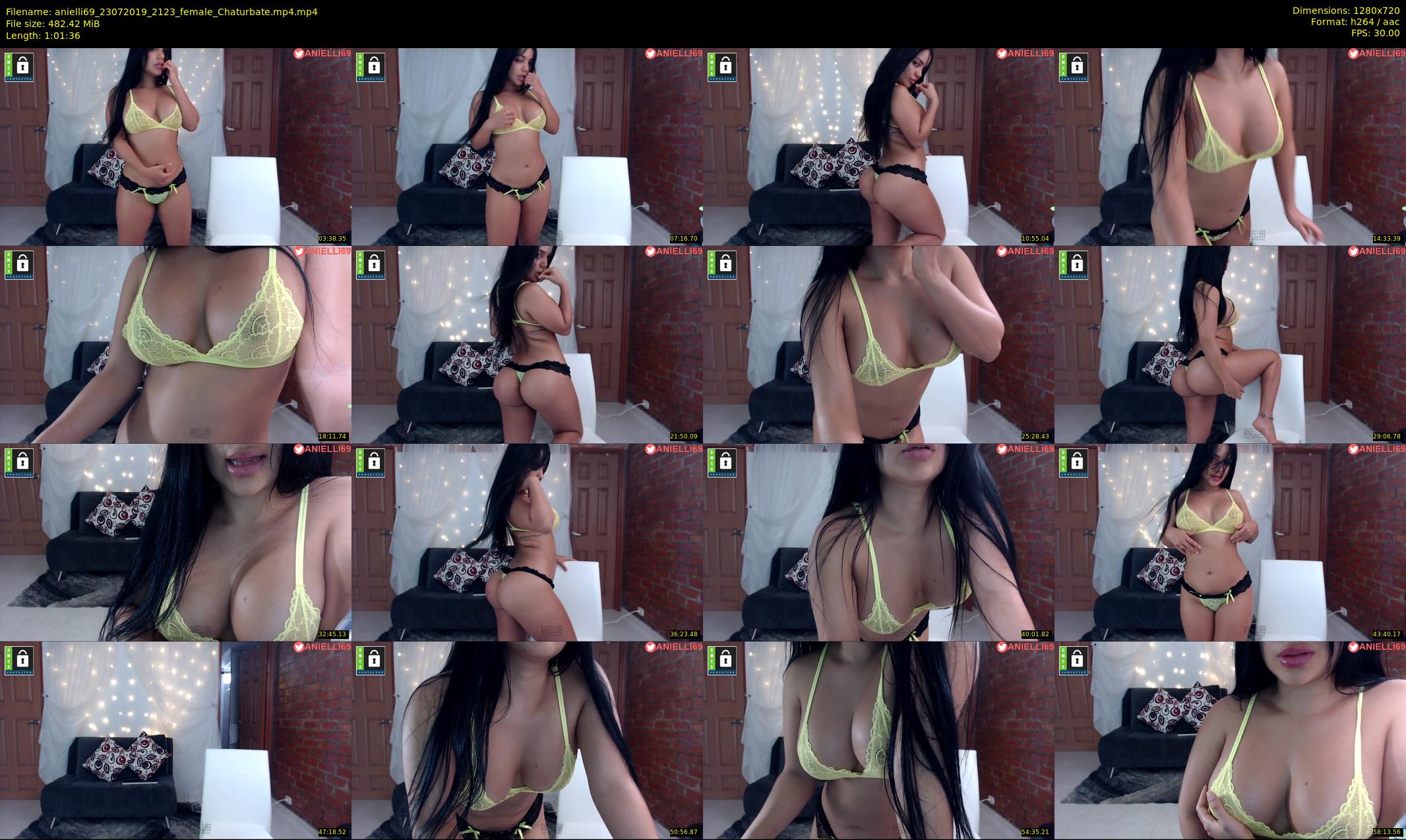 anielli69 — 62 minute Chaturbate female cam show recording, 720p, Jul 23, 2019