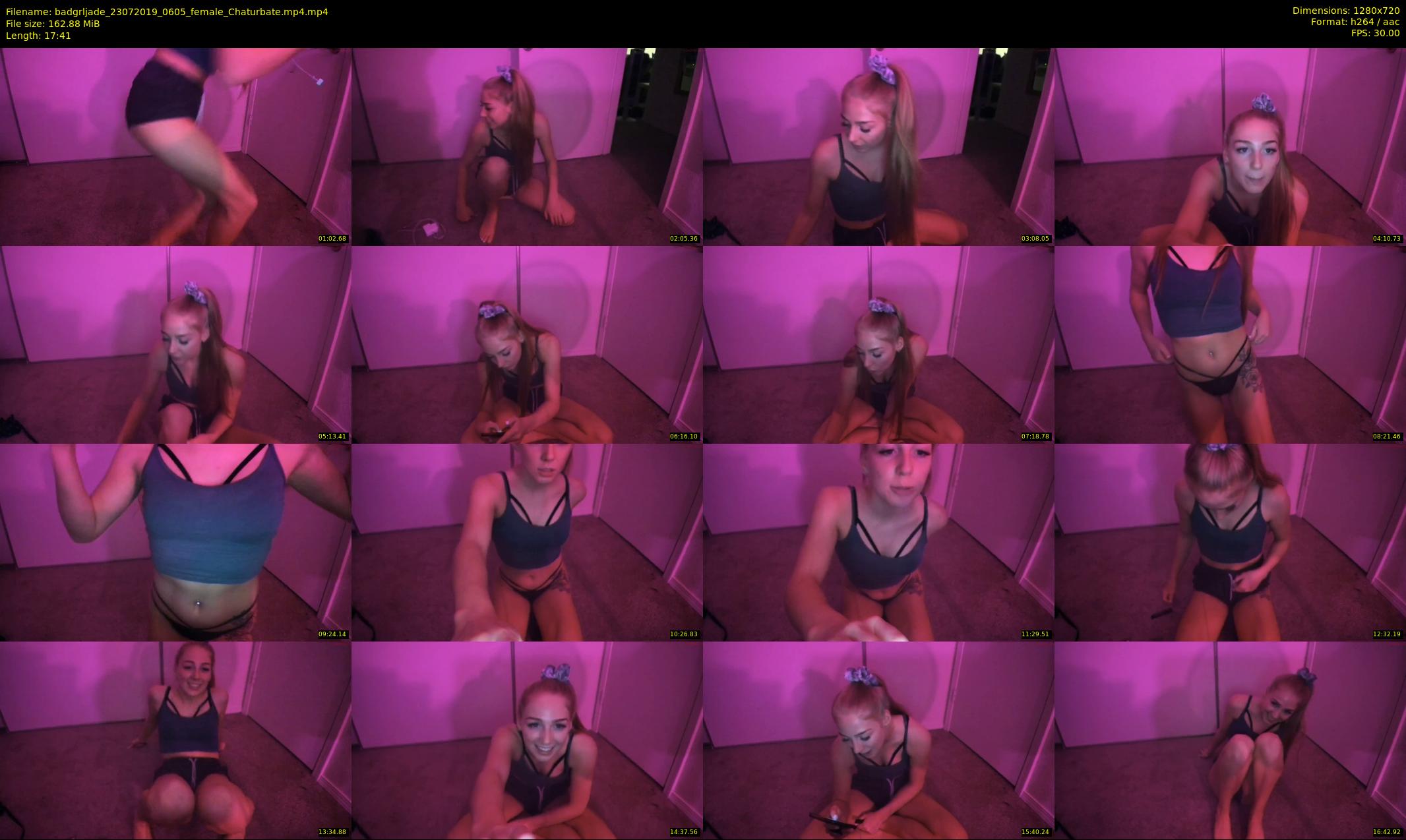 badgrljade — 18 minute Chaturbate female cam show recording, 720p, Jul 23, 2019
