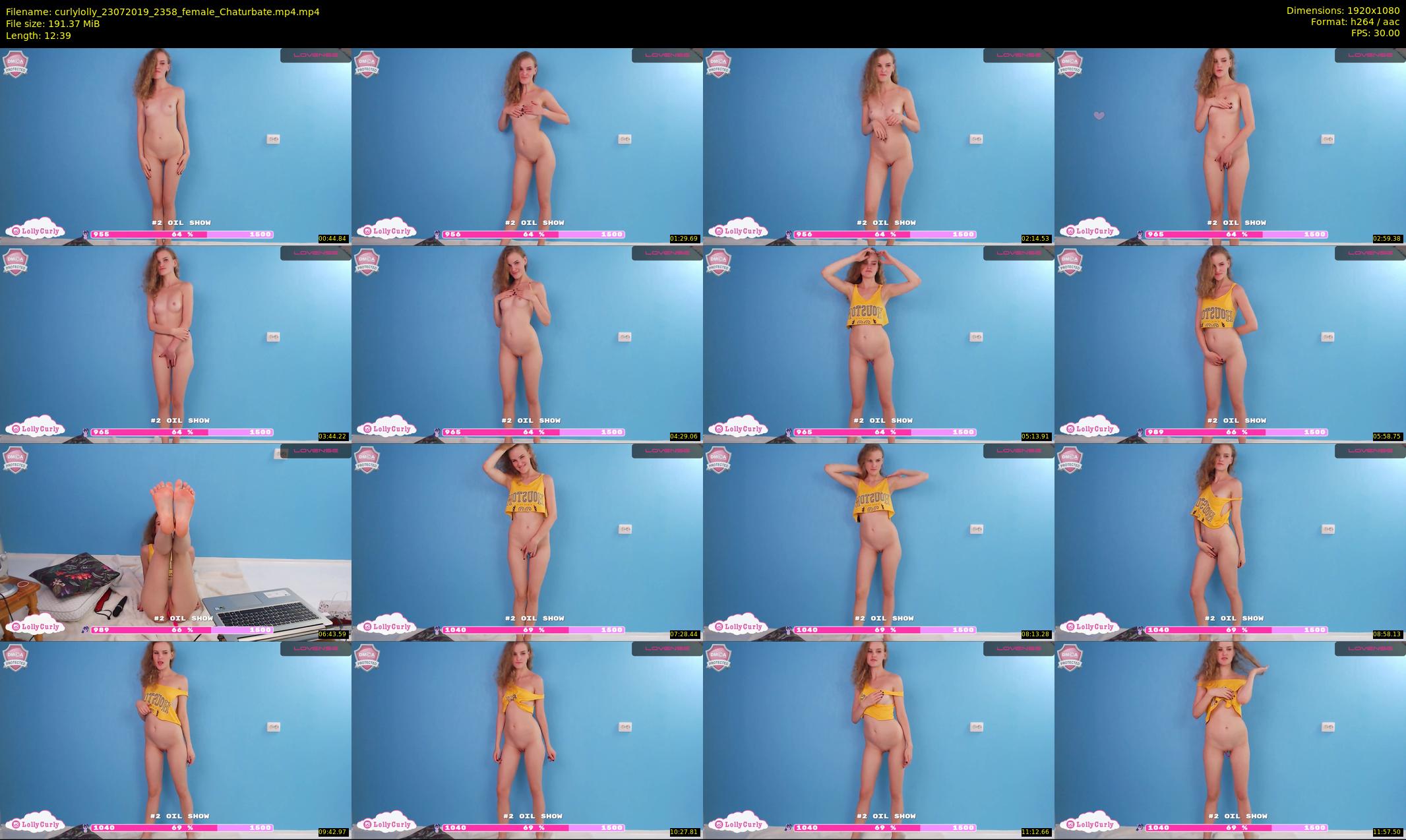 curlylolly — 13 minute Chaturbate female cam show recording, 1080p, Jul 23, 2019