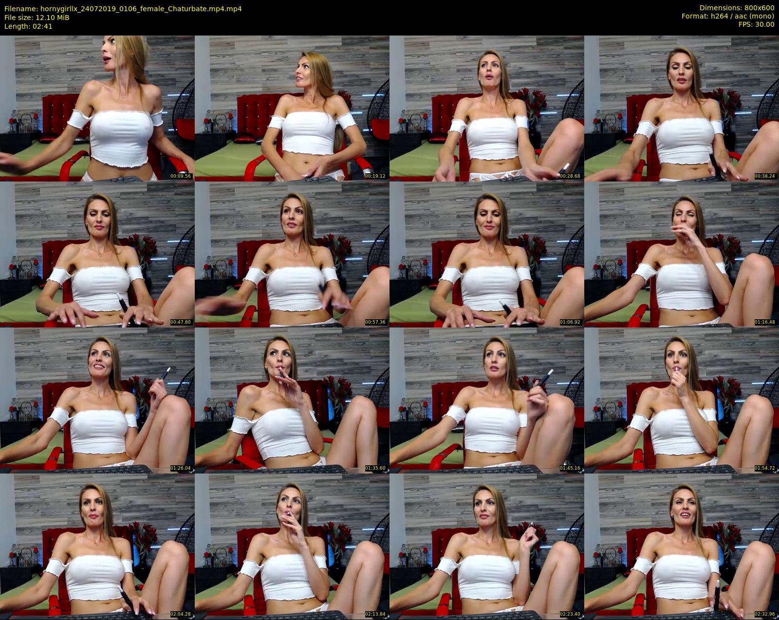 hornygirllx — 3 minute Chaturbate female cam show recording, 480p, Jul 24, 2019