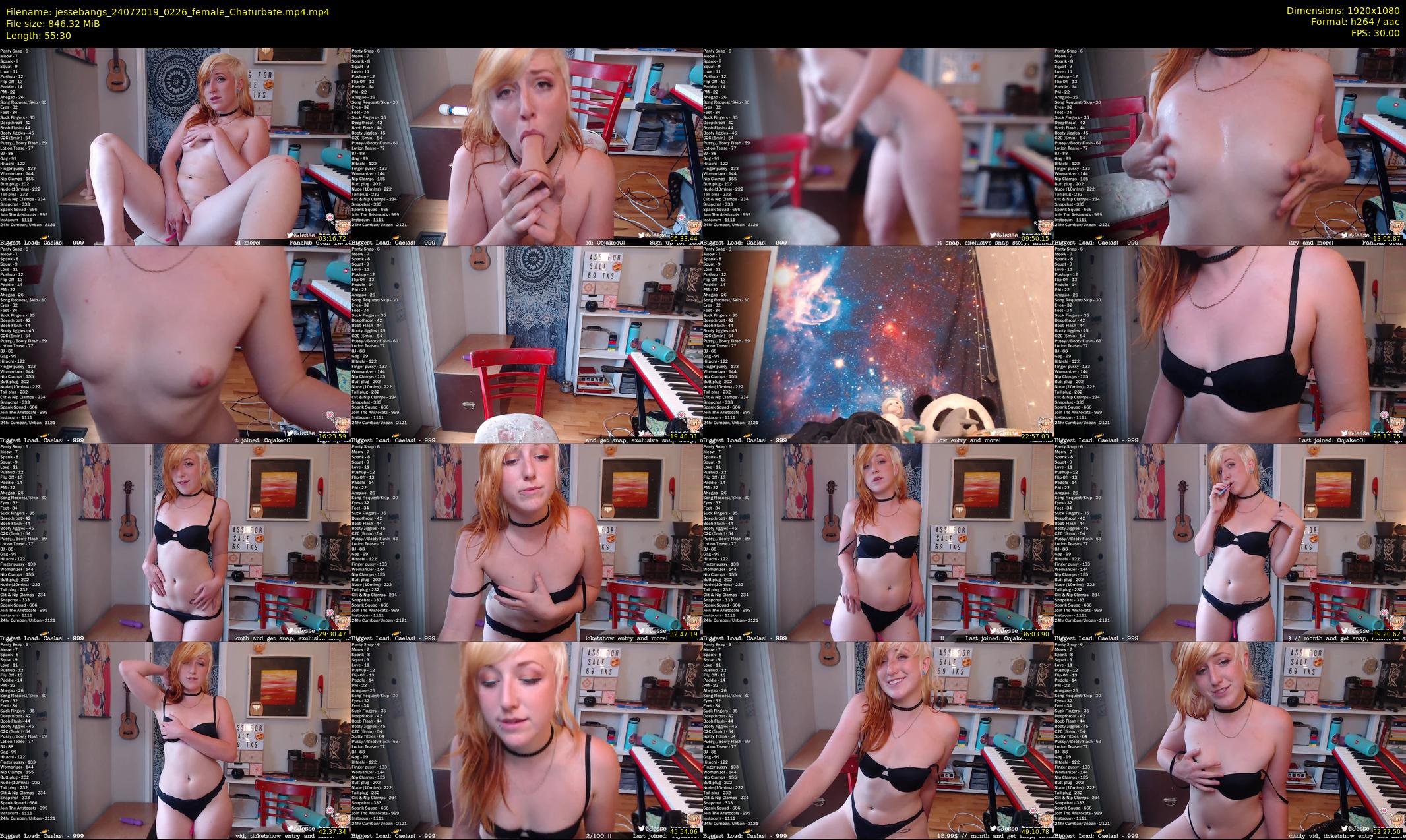jessebangs — 56 minute Chaturbate female cam show recording, 1080p, Jul 24, 2019