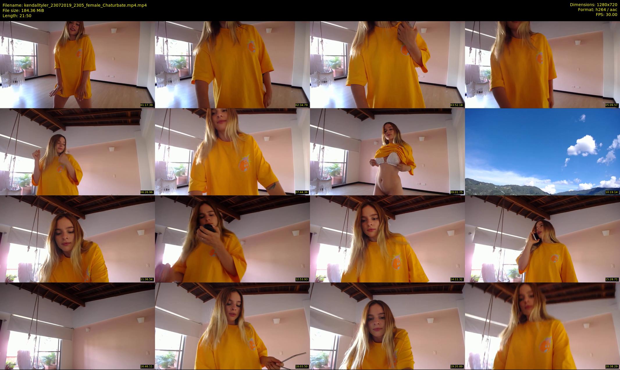 kendalltyler — 22 minute Chaturbate female cam show recording, 720p, Jul 23, 2019