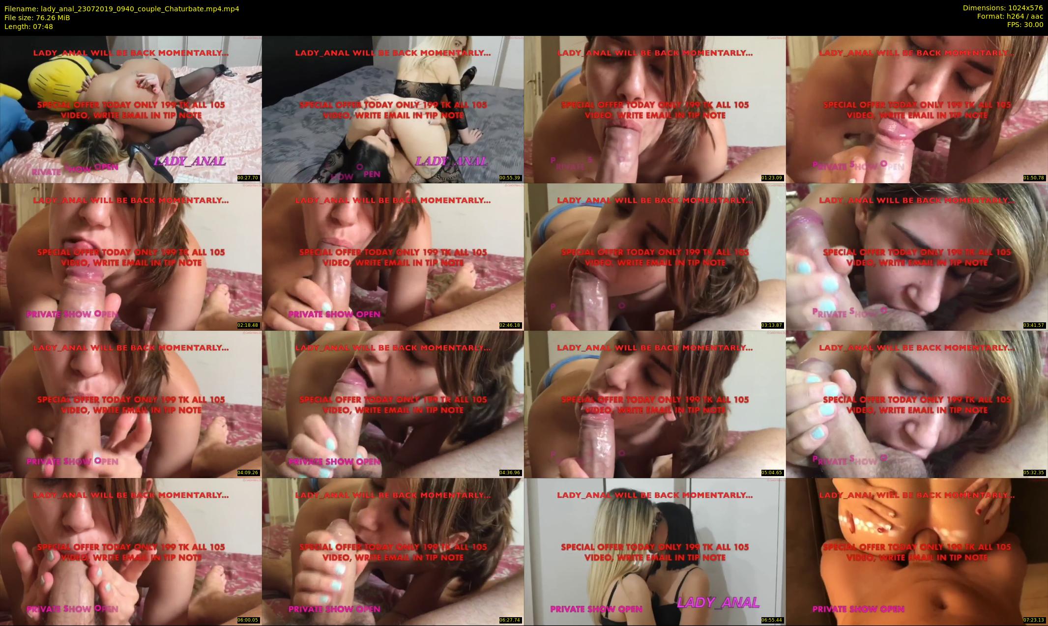 lady_anal — 8 minute Chaturbate female cam show recording, 480p, Jul 23, 2019