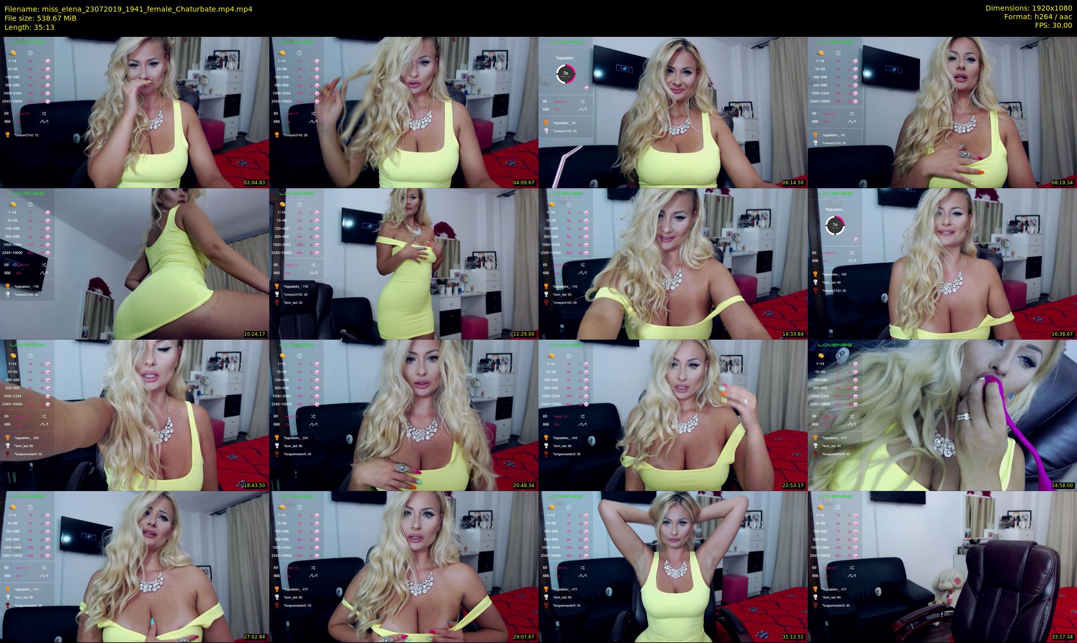 miss_elena — 36 minute Chaturbate female cam show recording, 1080p, Jul 23, 2019