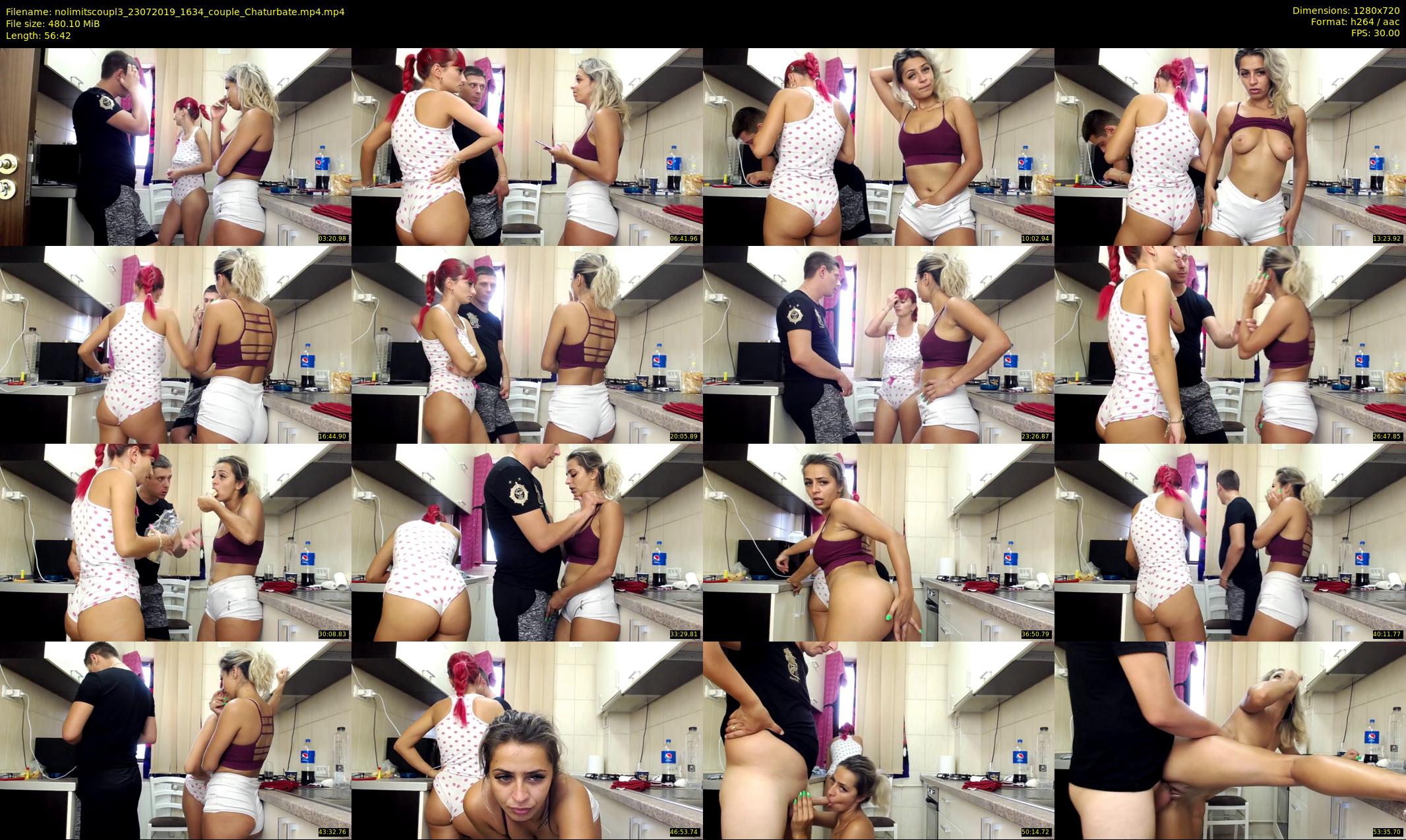 nolimitscoupl3 — 57 minute Chaturbate couple cam show recording, 720p, Jul 23, 2019