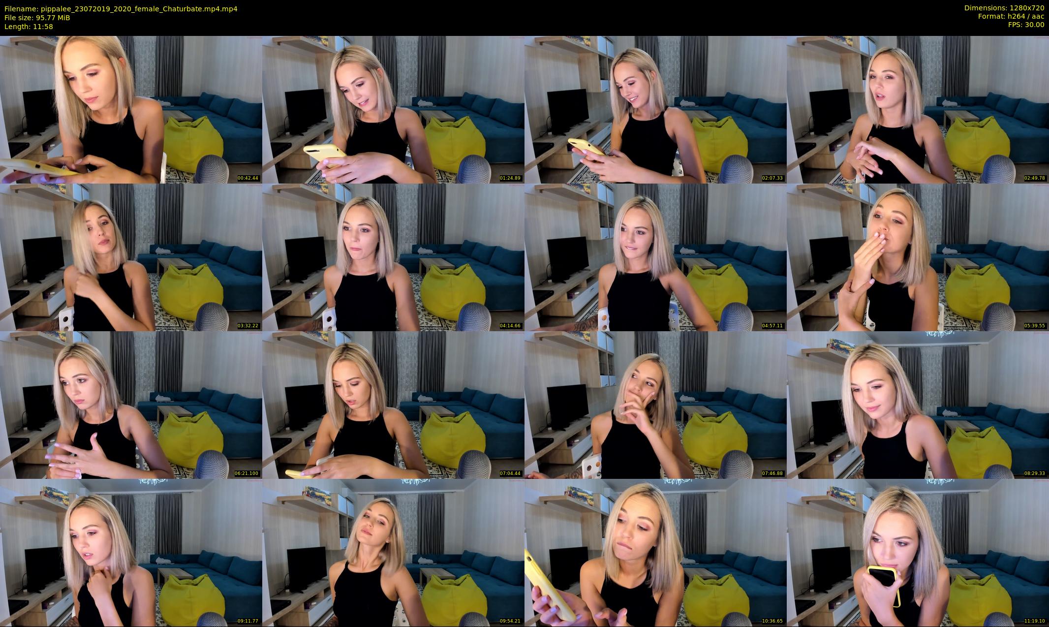 pippalee — 12 minute Chaturbate female cam show recording, 720p, Jul 23, 2019