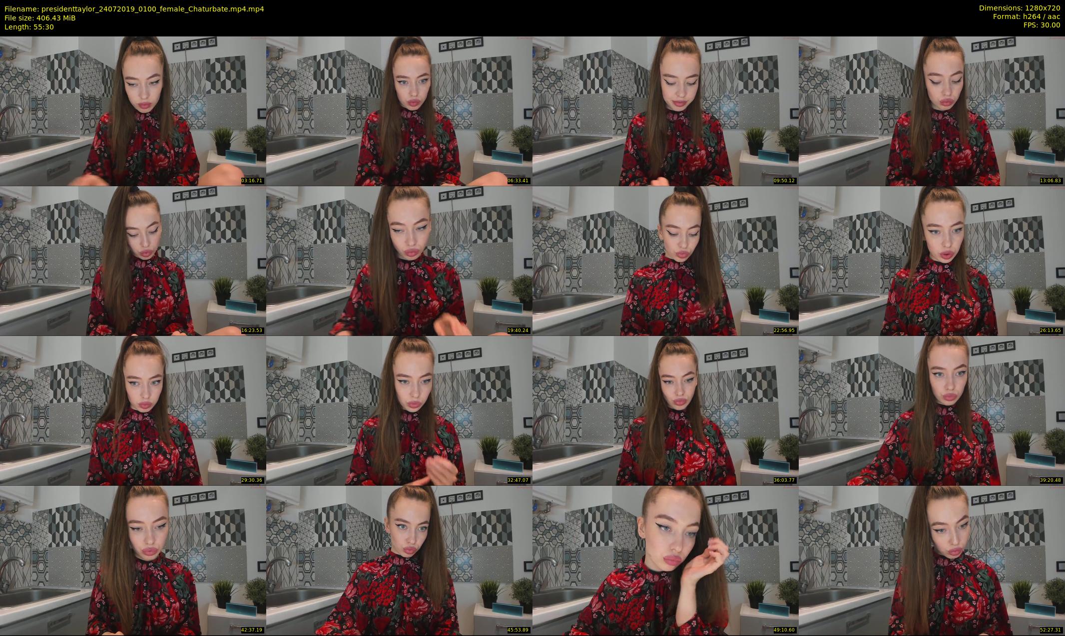 presidenttaylor — 56 minute Chaturbate female cam show recording, 720p, Jul 24, 2019