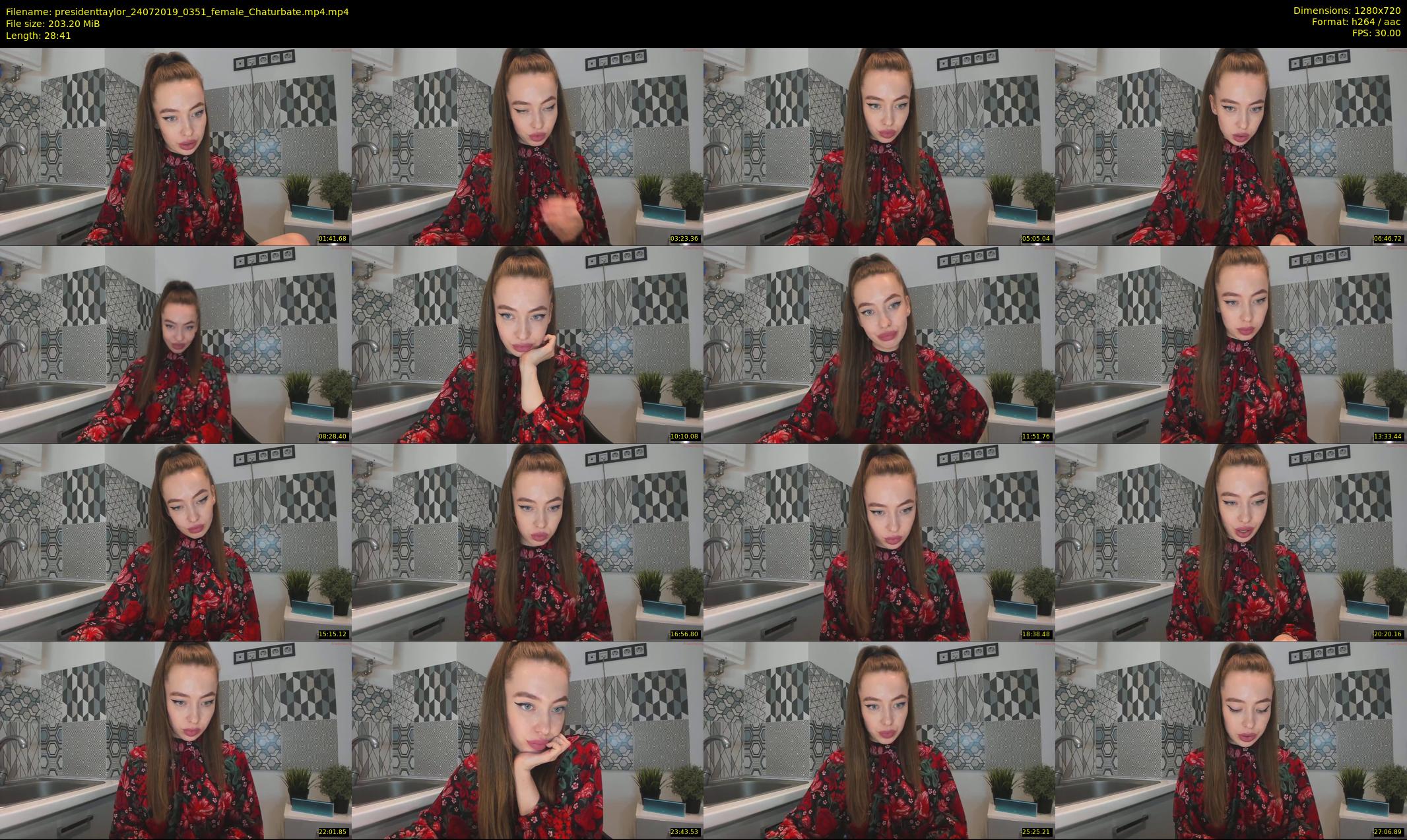 presidenttaylor — 29 minute Chaturbate female cam show recording, 720p, Jul 24, 2019