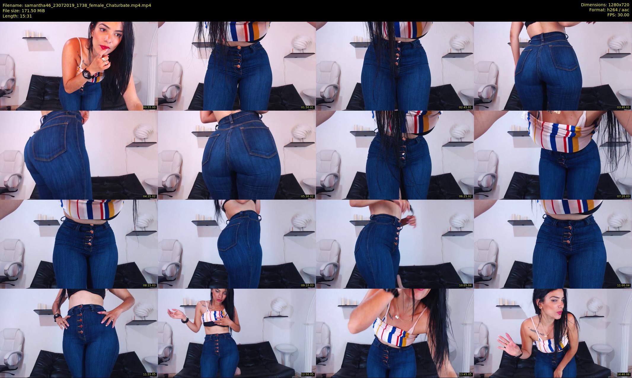 samantha46 — 16 minute Chaturbate female cam show recording, 720p, Jul 23, 2019