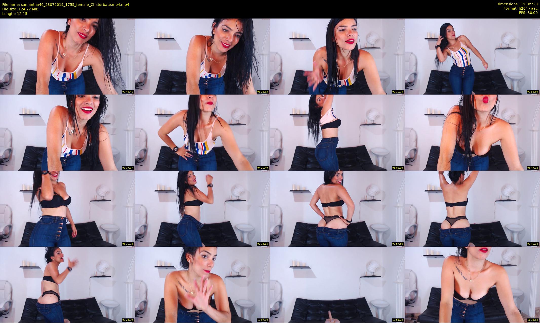 samantha46 — 13 minute Chaturbate female cam show recording, 720p, Jul 23, 2019
