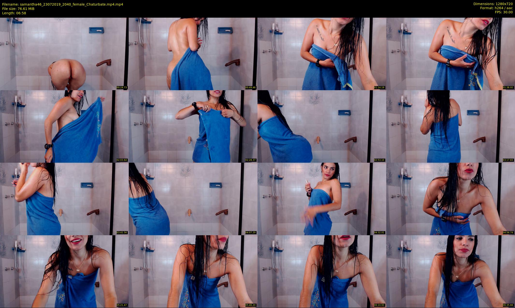 samantha46 — 7 minute Chaturbate female cam show recording, 720p, Jul 23, 2019