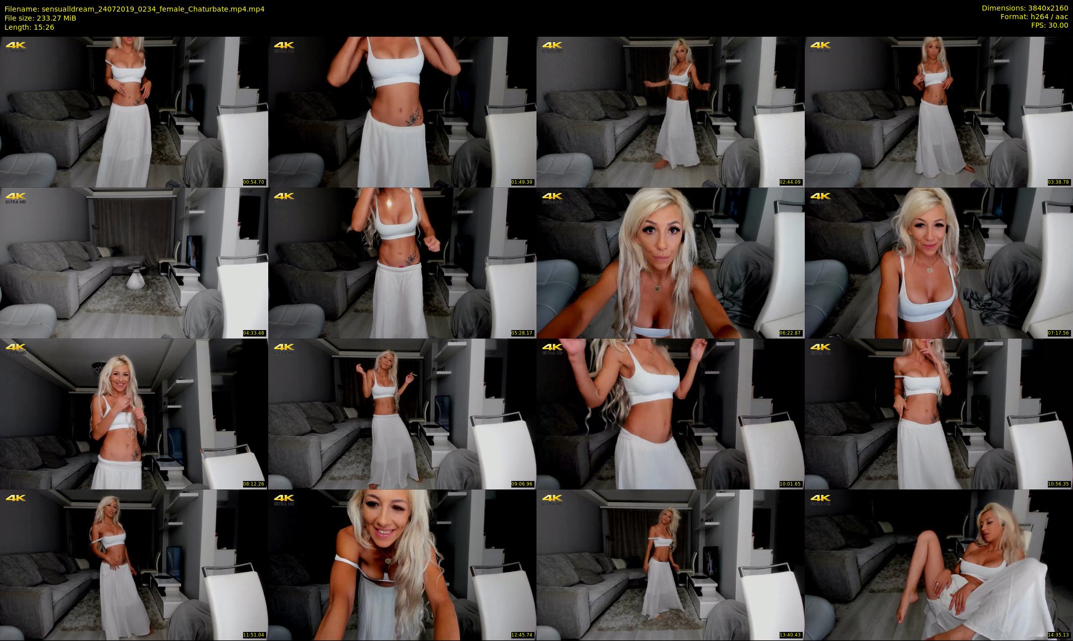 sensualldream — 16 minute Chaturbate female cam show recording, 4K, Jul 24, 2019