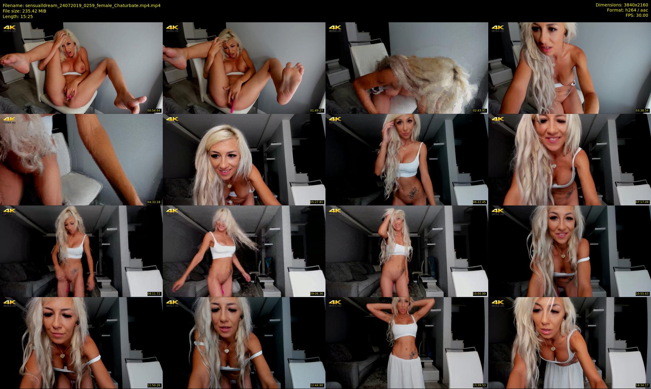 sensualldream — 16 minute Chaturbate female cam show recording, 4K, Jul 24, 2019